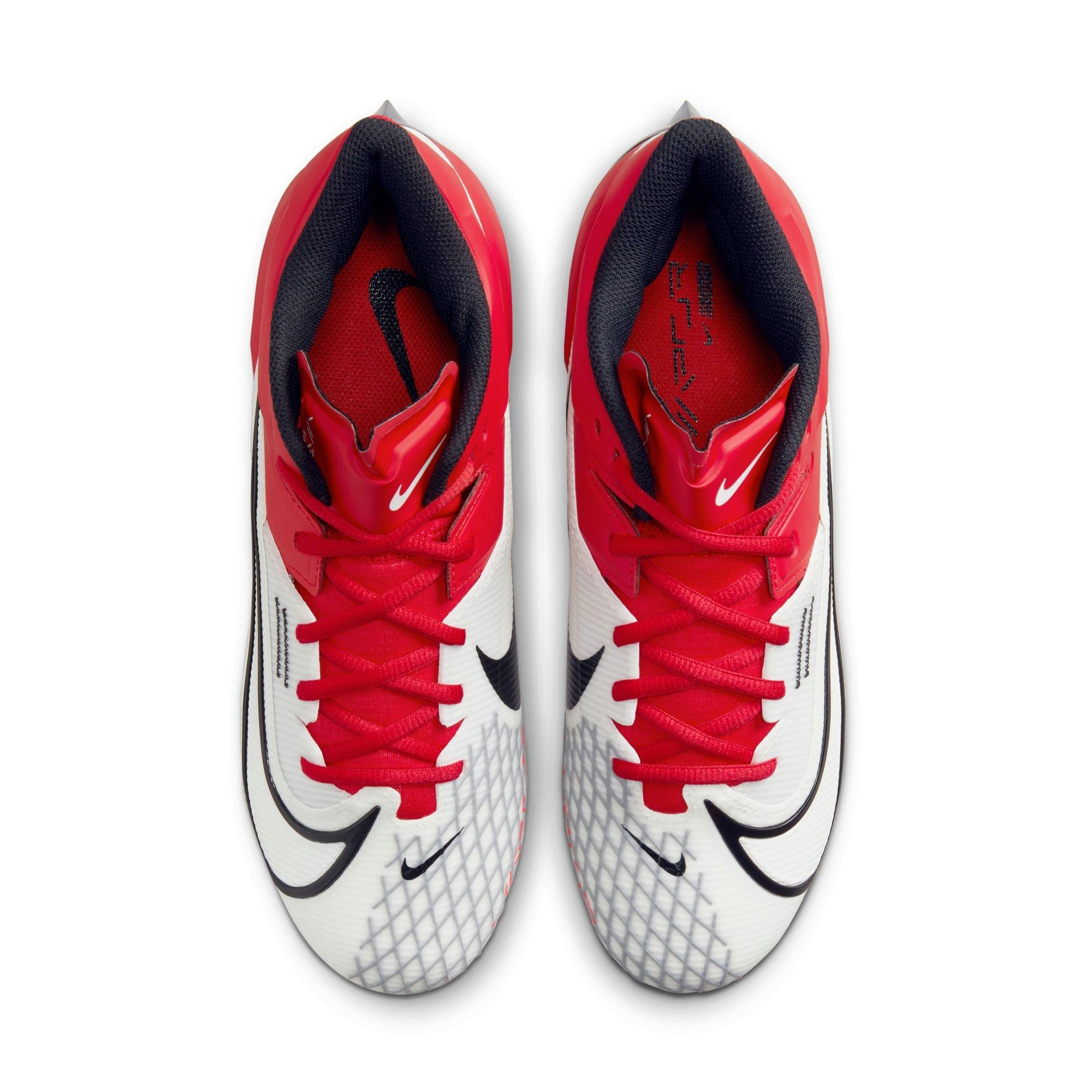 NIKE VAPOR EDGE ELITE 360 2 CLEATS WHITE/RED FOOTBALL MEN\'S SIZES 9 & 10 NEW Vapor Edge Speed 360 2 TB  main image 3