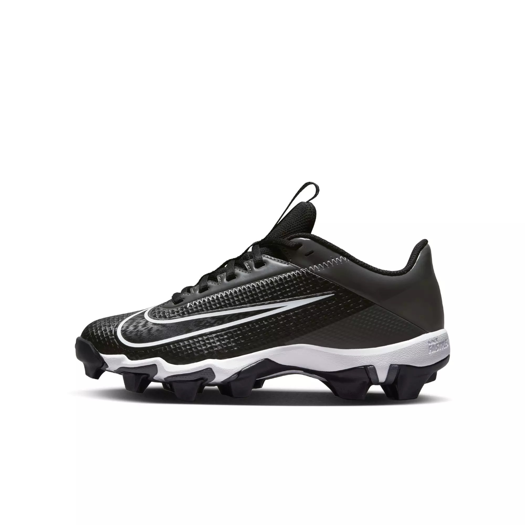 Nike Vapor Edge Shark 2 "Black/White/Iron Grey" Grade School Boys' Football Cleat - BLACK/WHITE
