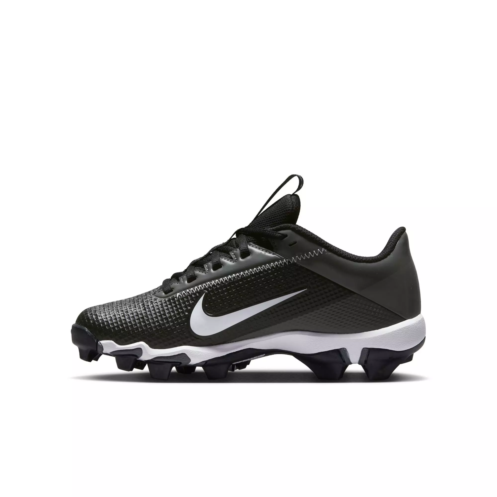 Nike Vapor Edge Shark 2 "Black/White/Iron Grey" Grade School Boys' Football Cleat - BLACK/WHITE