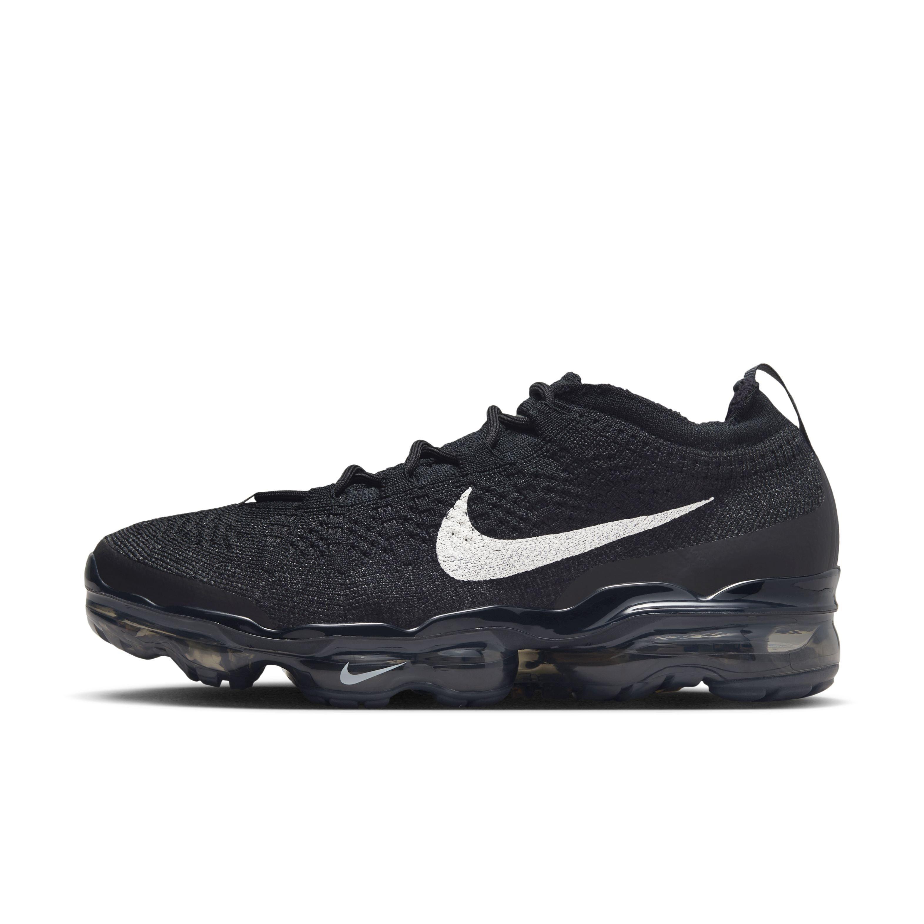 Nike VaporMax 2023 Flyknit "Black/Anthracite/Sail" Women's Running Shoe - BLACK Thumbnail View 2