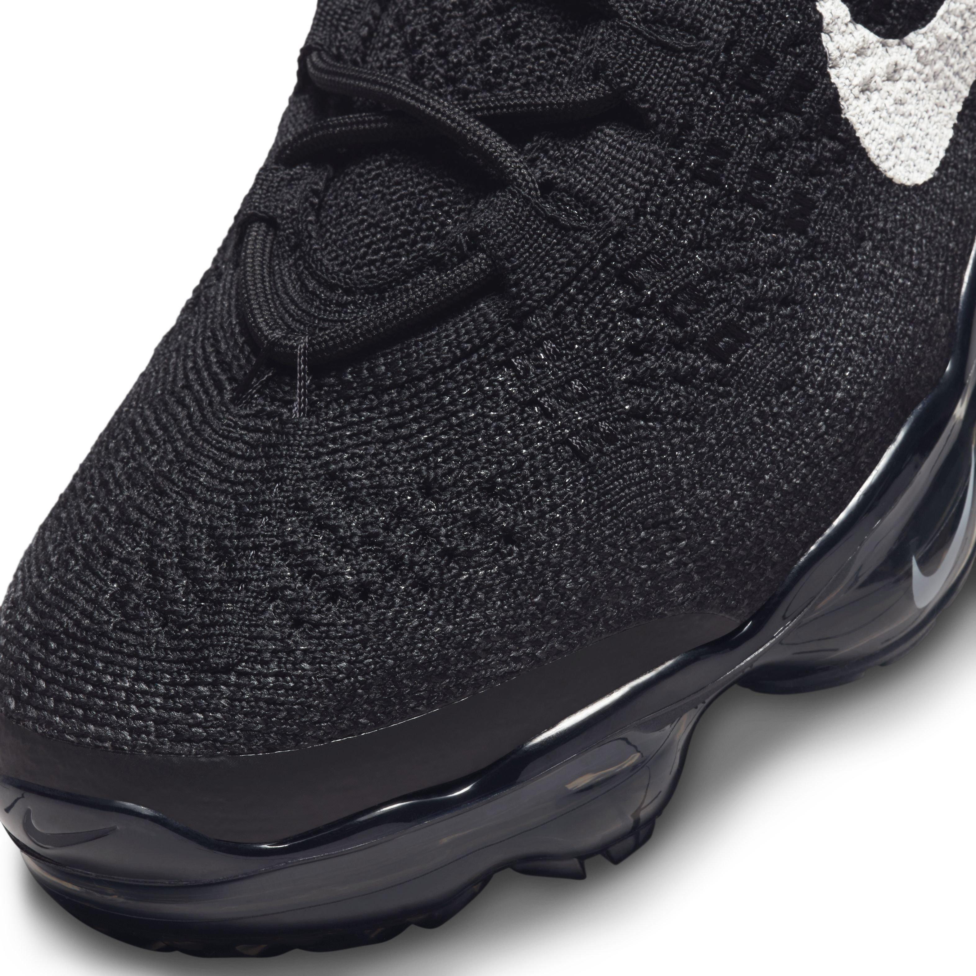 Nike VaporMax 2023 Flyknit "Black/Anthracite/Sail" Women's Running Shoe - BLACK Thumbnail View 7