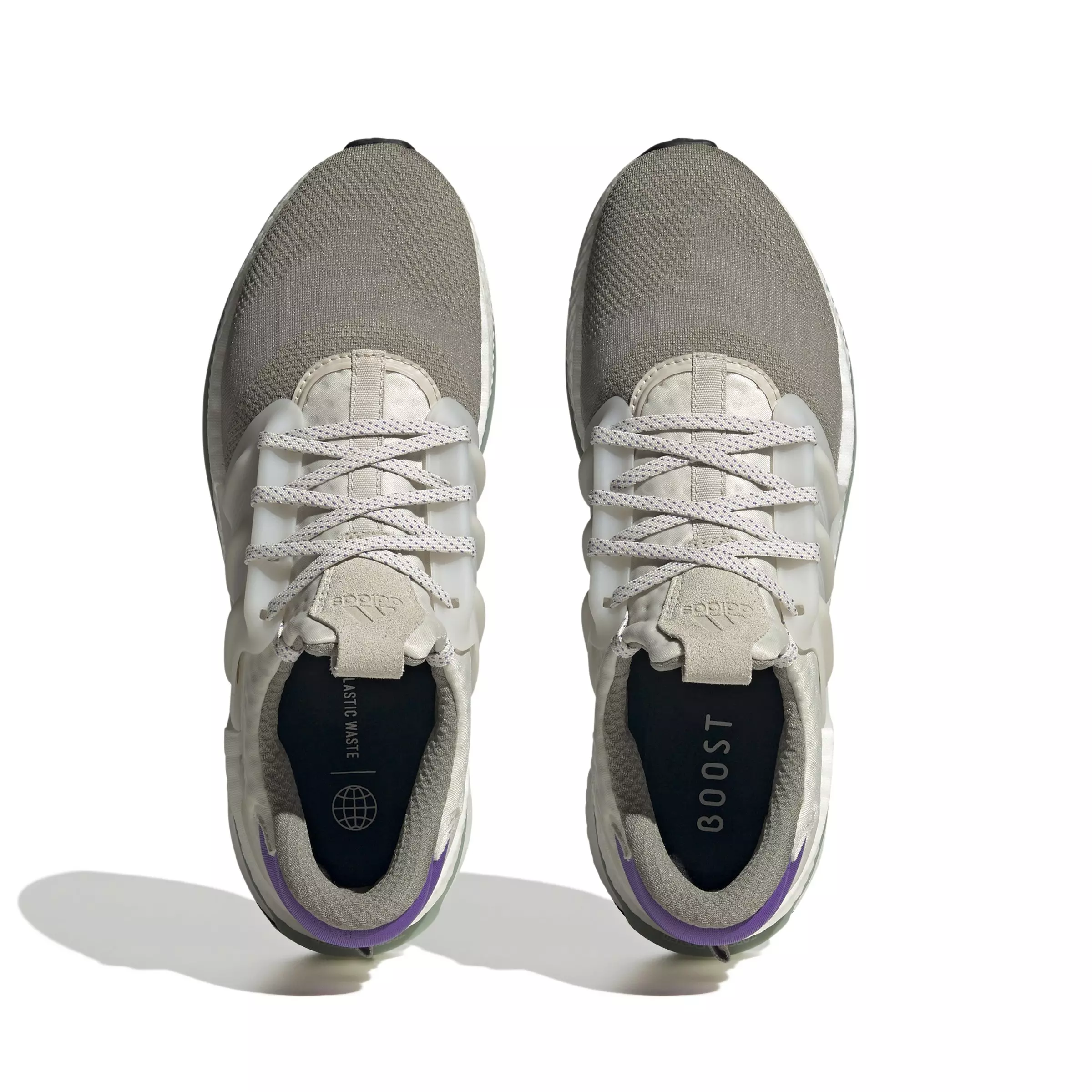 adidas X_PLRBOOST "Silver/Aluminum/Purple" Men's Running Shoe - SILVER/ALUMINUM/PURPLE