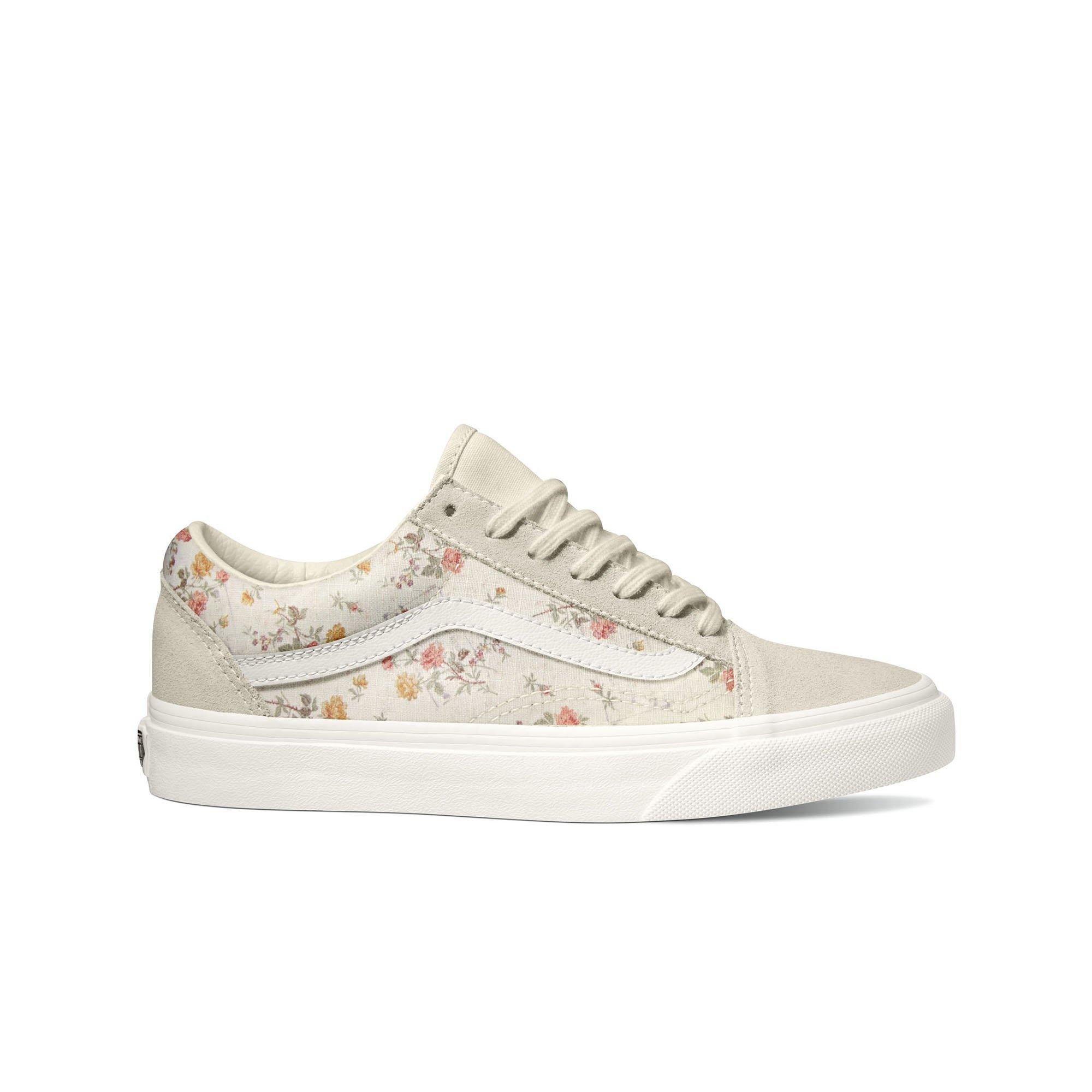 Grey vans hotsell with flowers