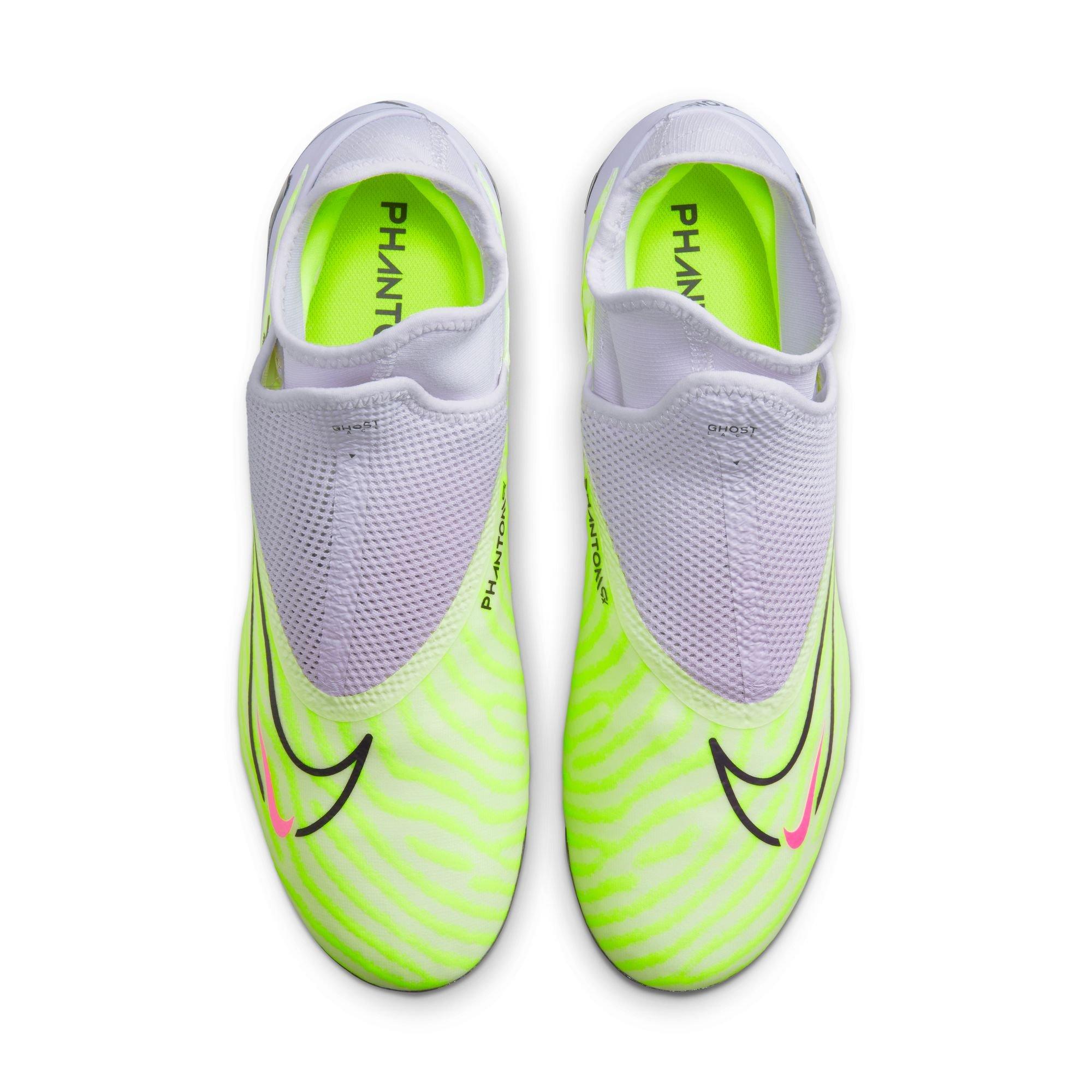 Nike Phantom GX Pro Dynamic Fit FG "Barely Volt/Gridiron/Barely Grape" Men's Soccer Cleat - YELLOW/PURPLE Thumbnail View 5