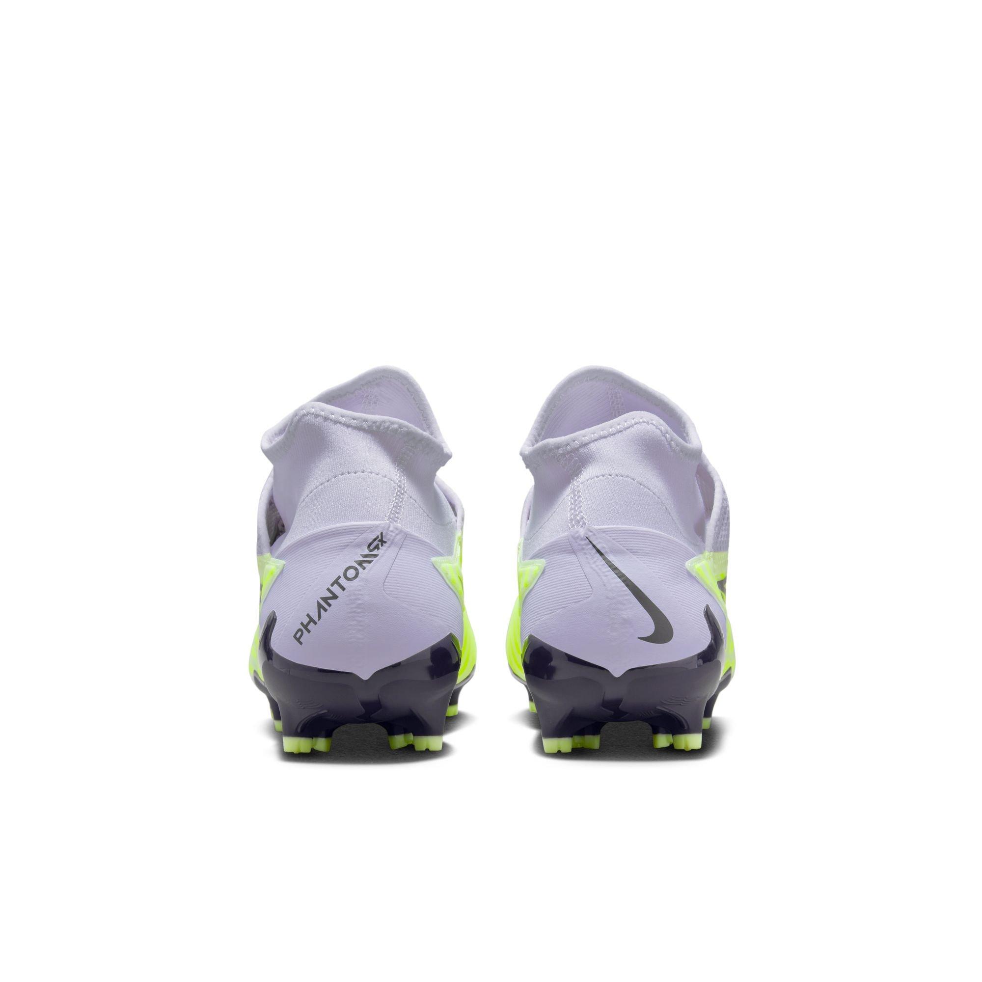 Nike Phantom GX Pro Dynamic Fit FG "Barely Volt/Gridiron/Barely Grape" Men's Soccer Cleat - YELLOW/PURPLE Thumbnail View 7