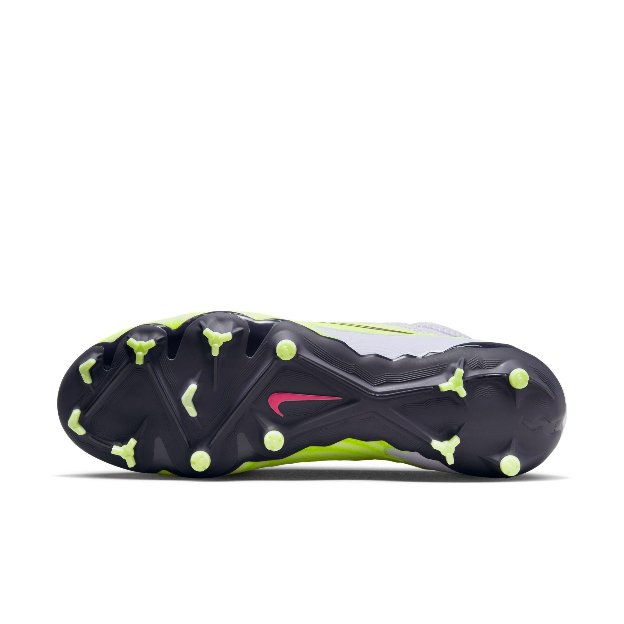 Nike Phantom GX Pro Dynamic Fit FG "Barely Volt/Gridiron/Barely Grape" Men's Soccer Cleat - YELLOW/PURPLE Thumbnail View 10