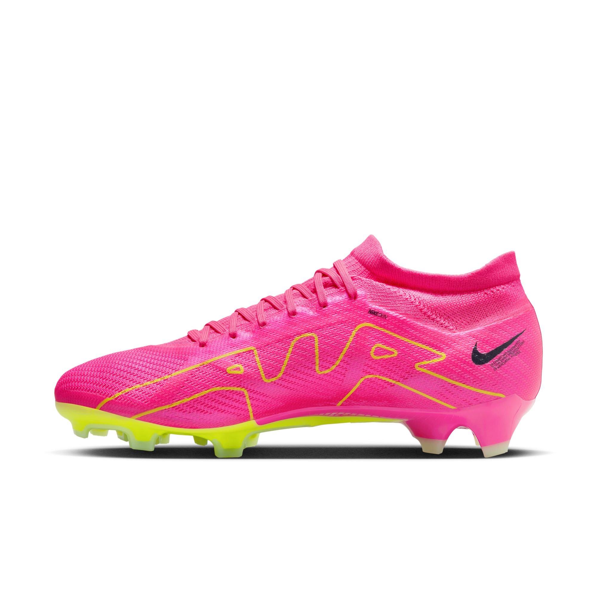 Nike Zoom Mercurial Vapor 15 Pro FG Pink Blast/Volt Men's Soccer Cleat -  Hibbett