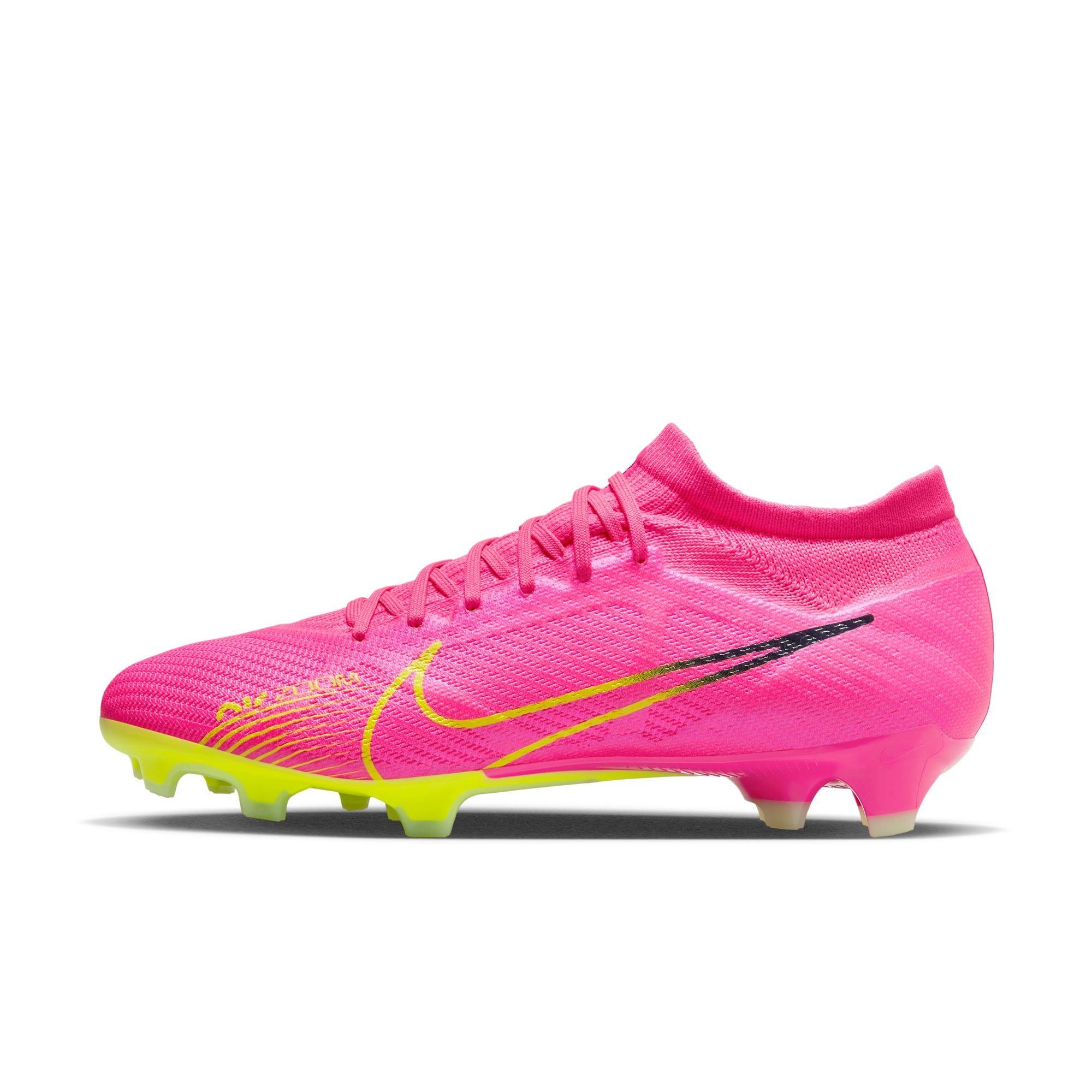 Nike Zoom Mercurial Vapor 15 Pro FG Soccer Cleat - Pink/Yellow