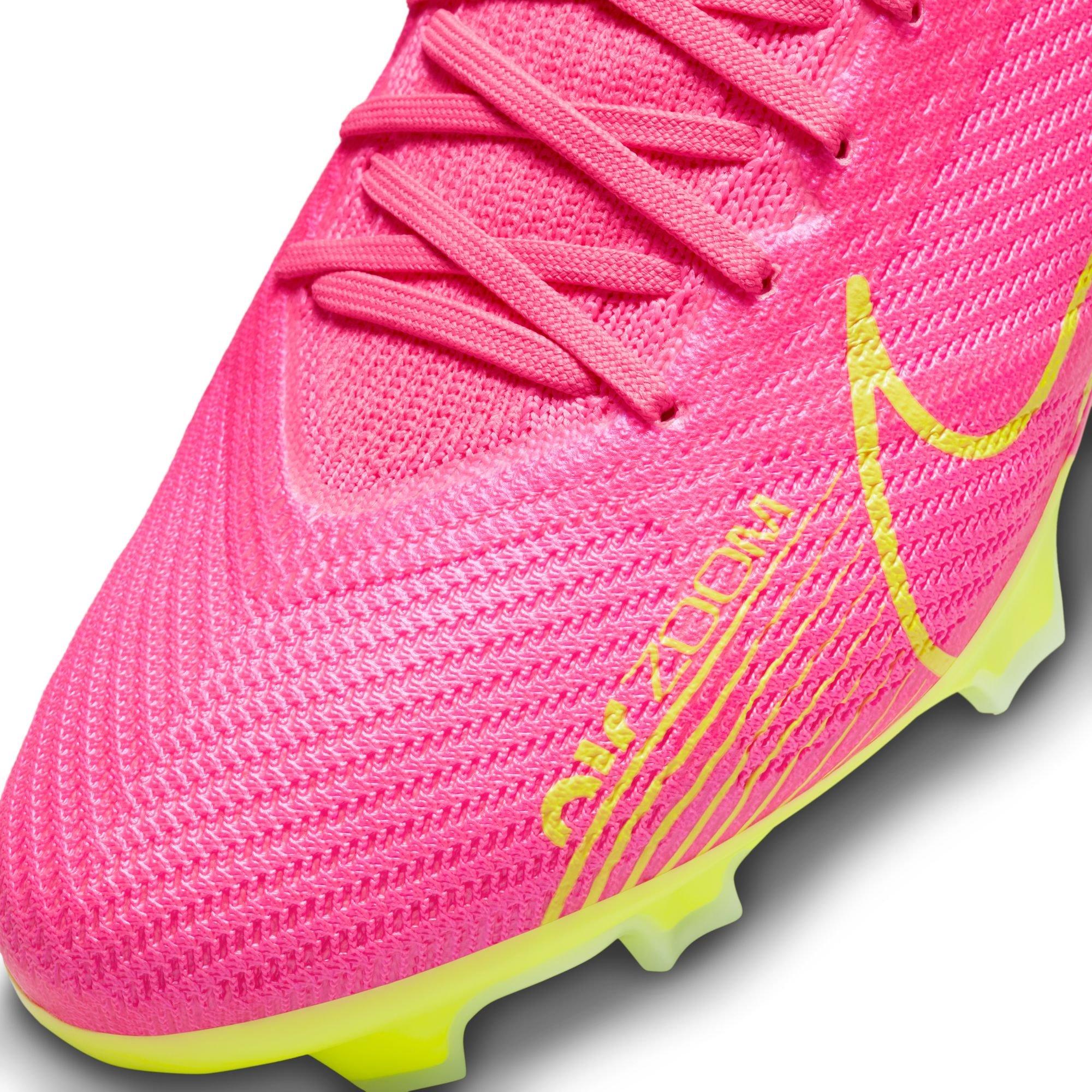 Nike Mercurial Zoom Vapor 15 Elite FG Pink/Volt Footwear Size M 6 / W