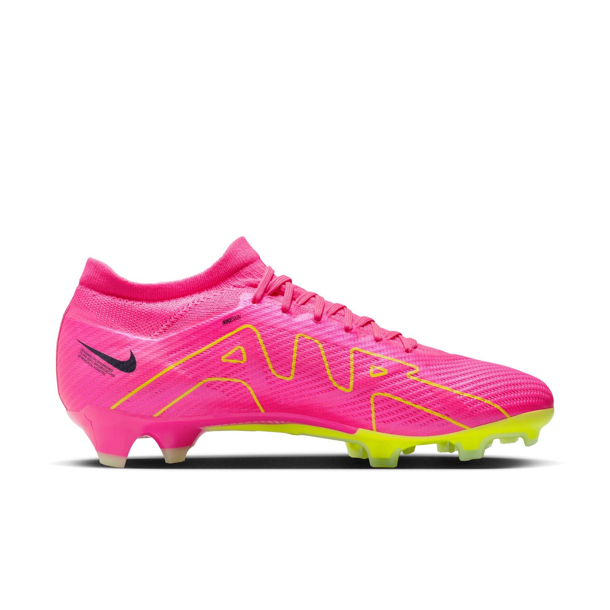 Nike Zoom Mercurial Vapor 15 Elite FG Firm Ground Soccer Cleats - Pink Blast, Volt & Gridiron