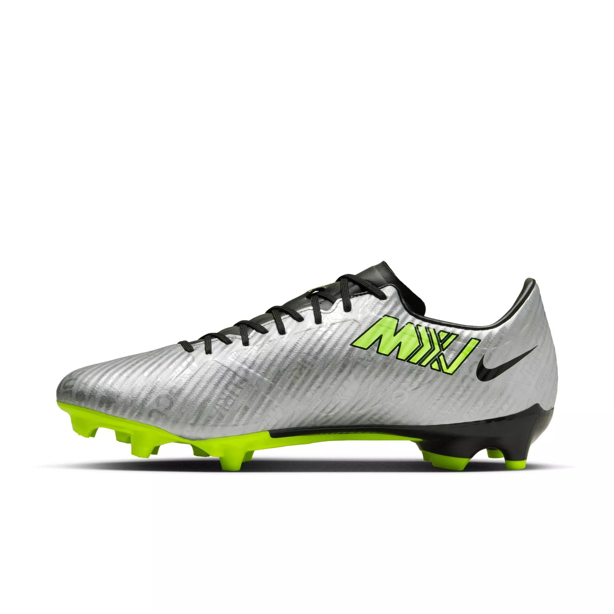 Nike Zoom Mercurial Vapor 15 Academy XXV MG "Metallic Silver/Volt" Men's Soccer Cleat - METALLIC SILVER/VOLT/BLACK