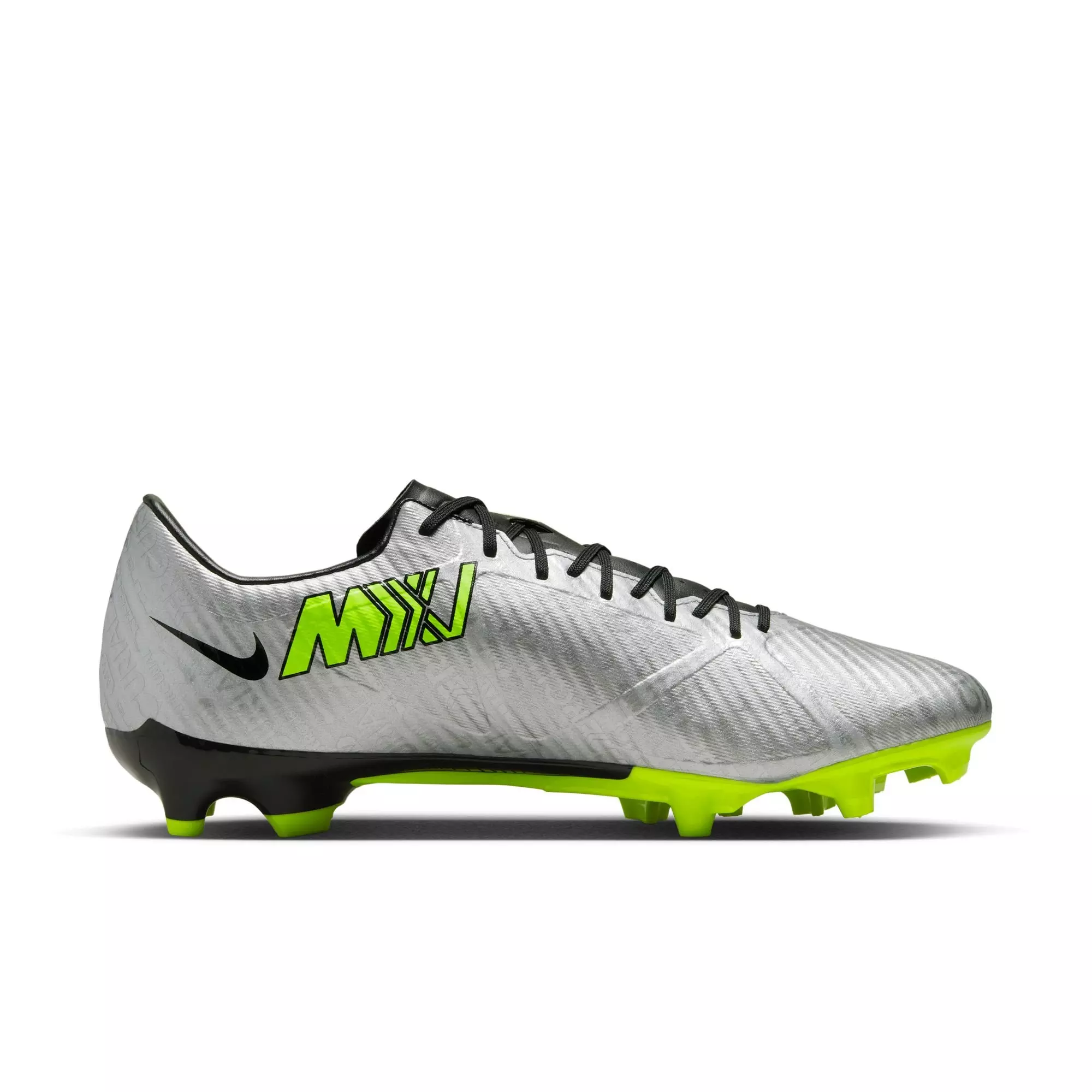Nike Zoom Mercurial Vapor 15 Academy XXV MG "Metallic Silver/Volt" Men's Soccer Cleat - METALLIC SILVER/VOLT/BLACK