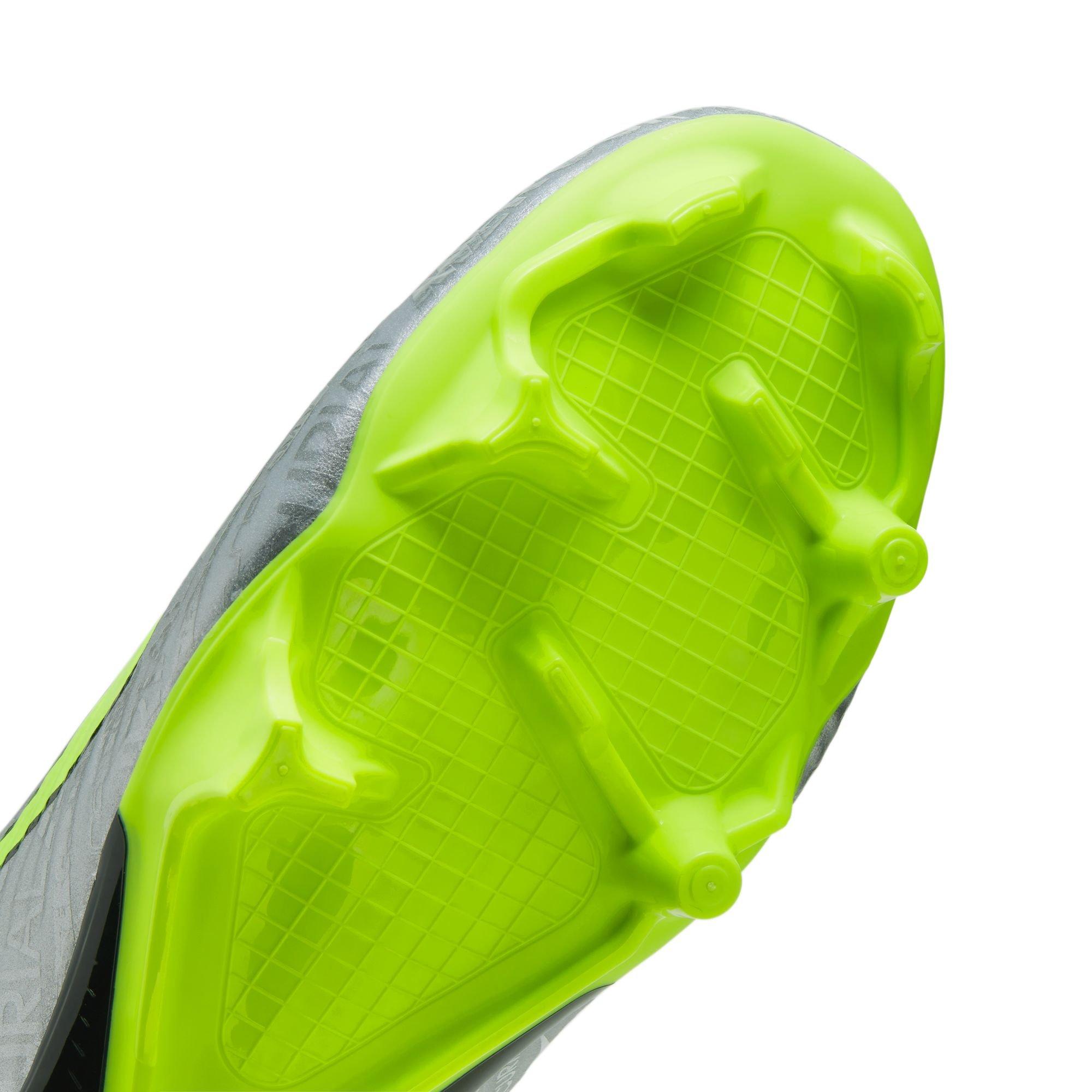 Nike Zoom Mercurial Vapor 15 Academy XXV MG "Metallic Silver/Volt" Men's Soccer Cleat - METALLIC SILVER/VOLT/BLACK Thumbnail View 4