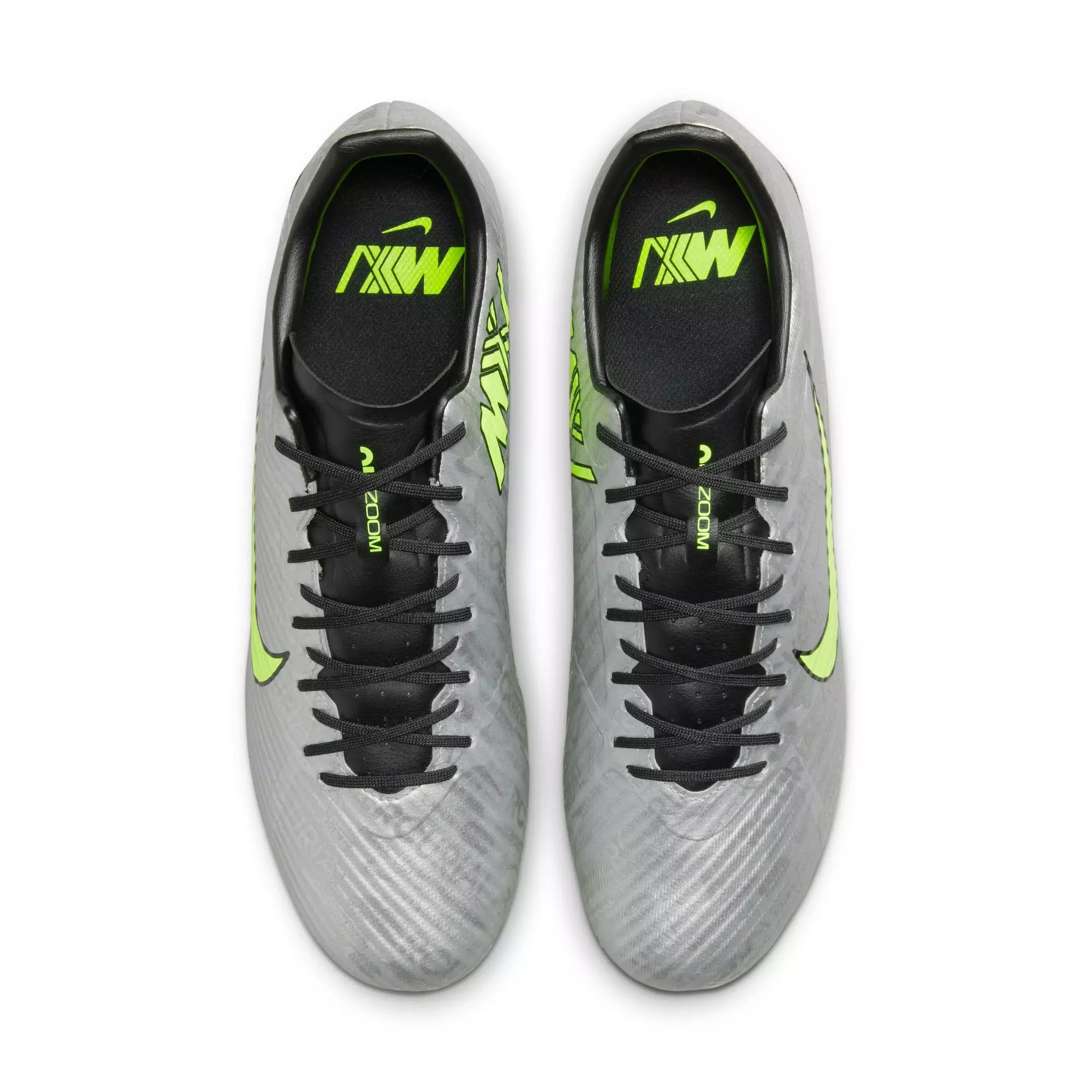 Nike Zoom Mercurial Vapor 15 Academy XXV MG "Metallic Silver/Volt" Men's Soccer Cleat - METALLIC SILVER/VOLT/BLACK
