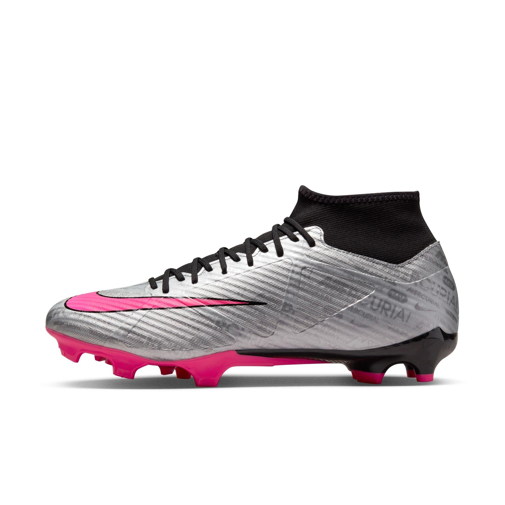 Nike Zoom Mercurial Superfly 9 Academy XXV MG "Metallic Silver/Hyper Pink" Men's Soccer Cleat - Hibbett |