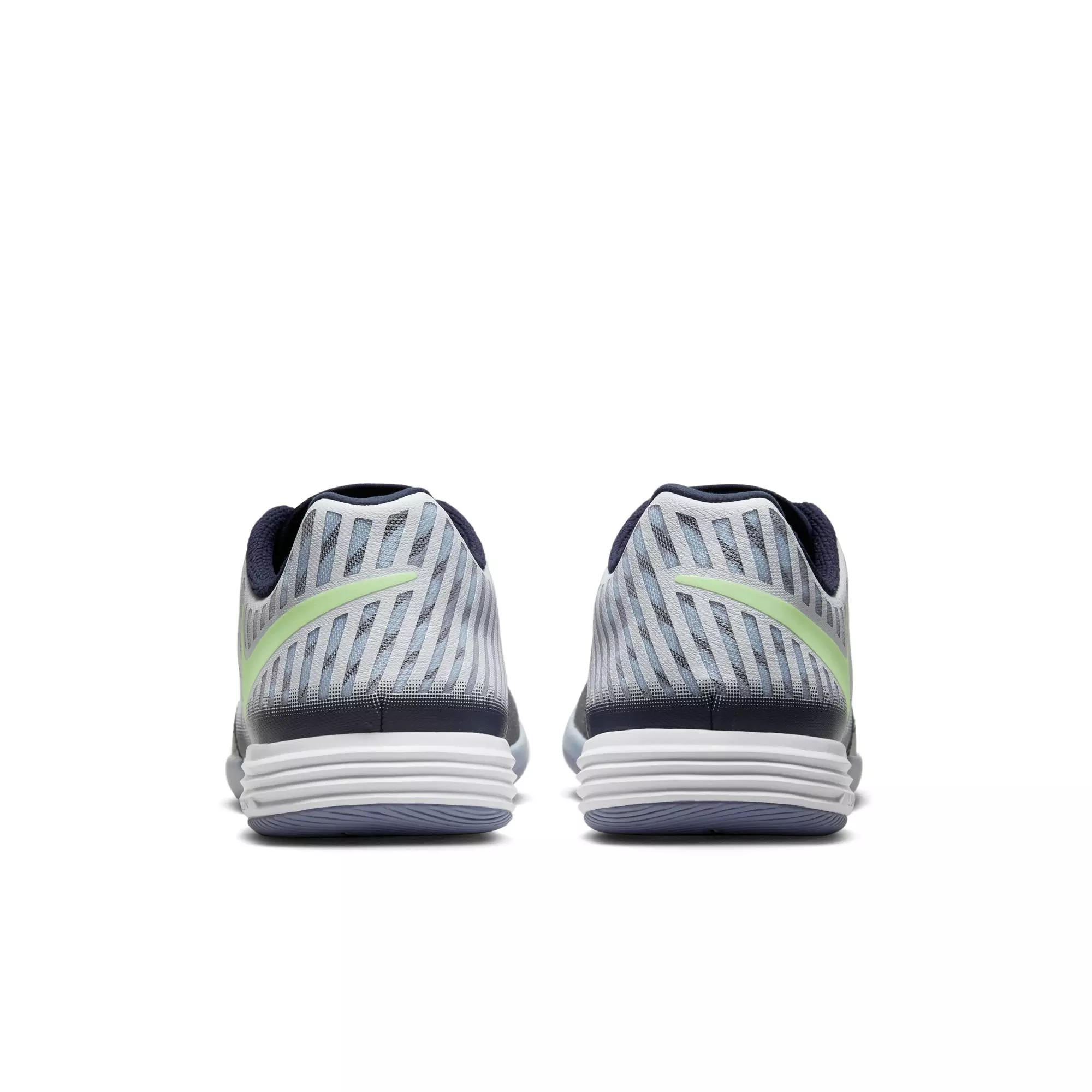 Nike Lunar Gato II IC "White/Barely Volt/Blackened Blue" Men's Indoor Soccer Shoe - WHITE/VOLT