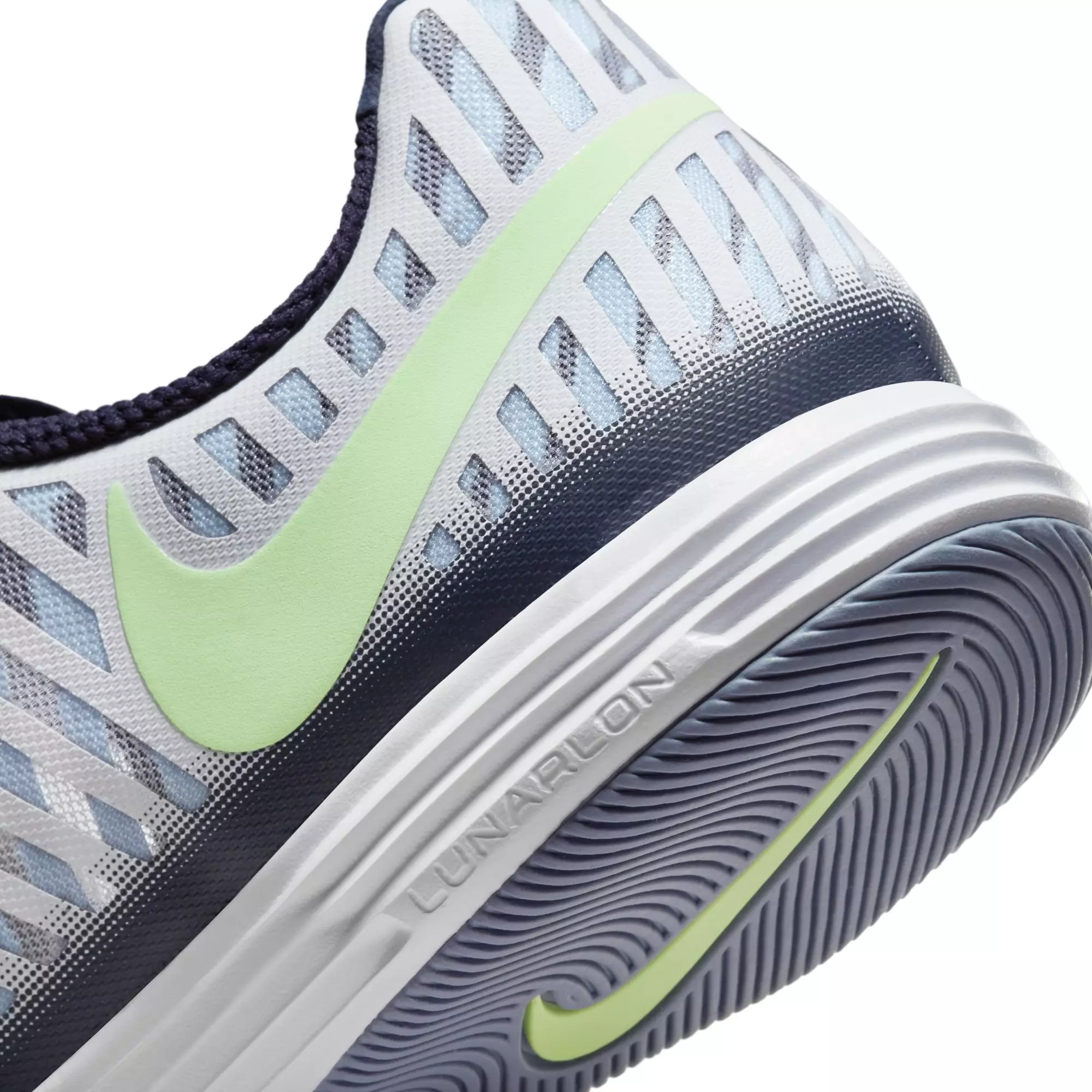Nike Lunar Gato II IC "White/Barely Volt/Blackened Blue" Men's Indoor Soccer Shoe - WHITE/VOLT