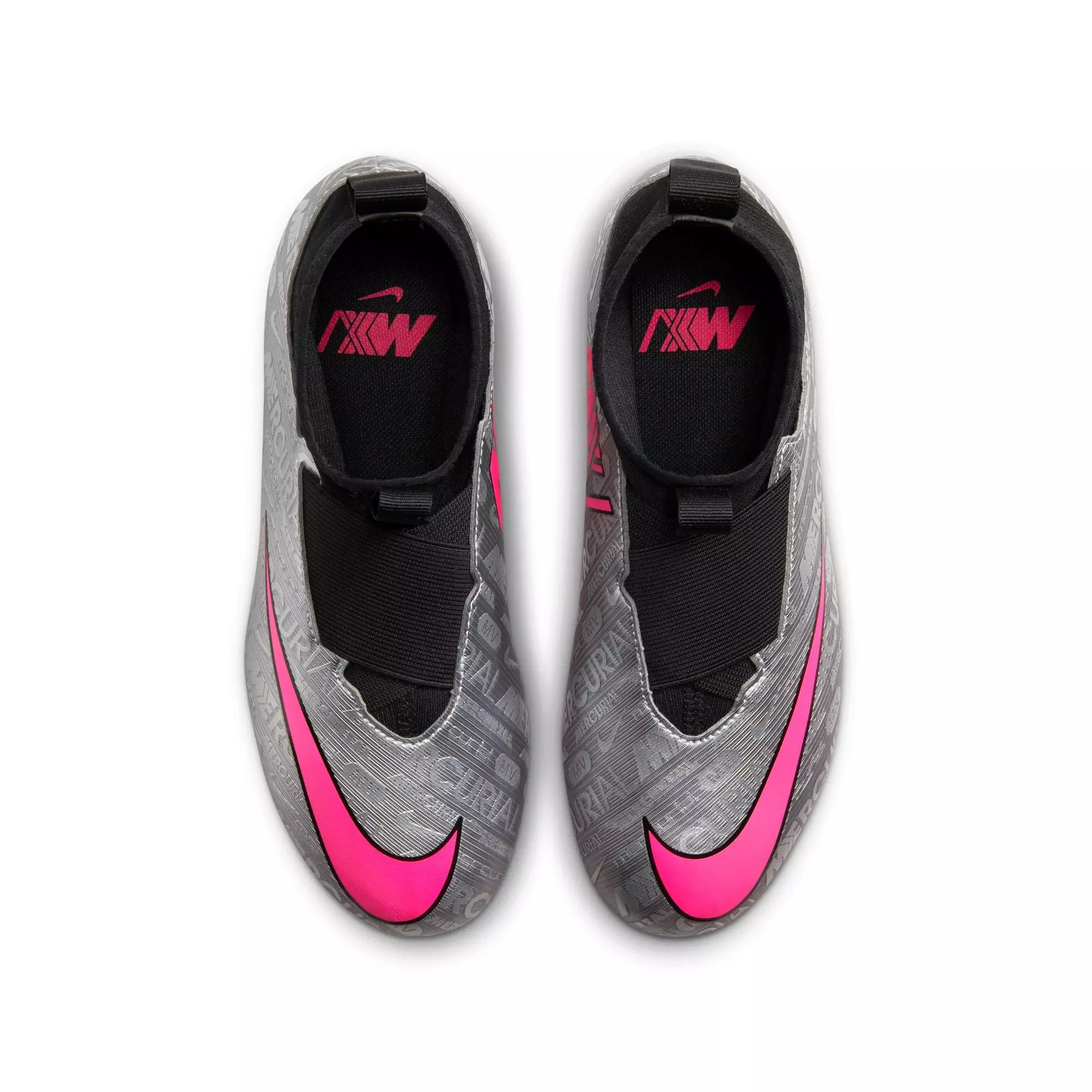 Nike Jr. Zoom Mercurial Superfly 9 Academy XXV "Silver/Pink/Black" Grade School Kids' Soccer Cleat - SILVER/PINK