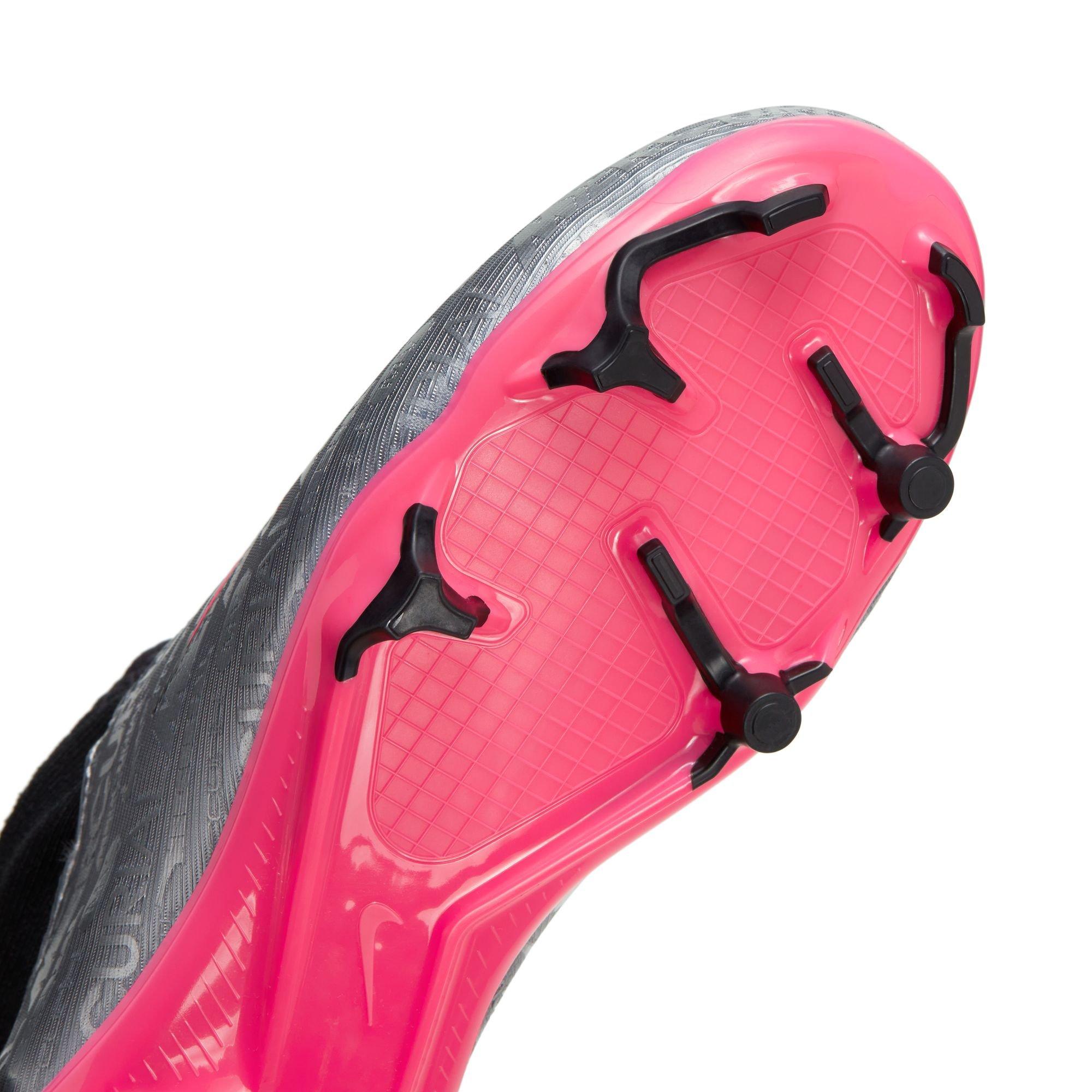 Nike Jr. Zoom Mercurial Superfly 9 Academy XXV MG "Metallic Silver/Hyper Pink/Black" Grade School Kids' Soccer Cleat