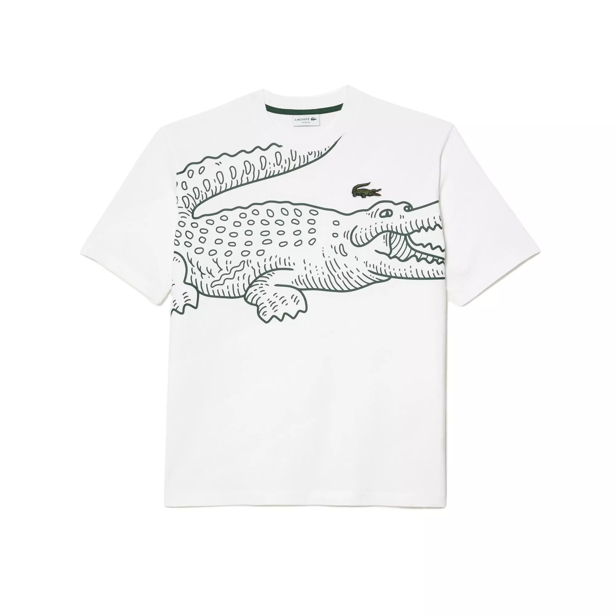 Lacoste Men's 80s Croc Tee - White - WHITE