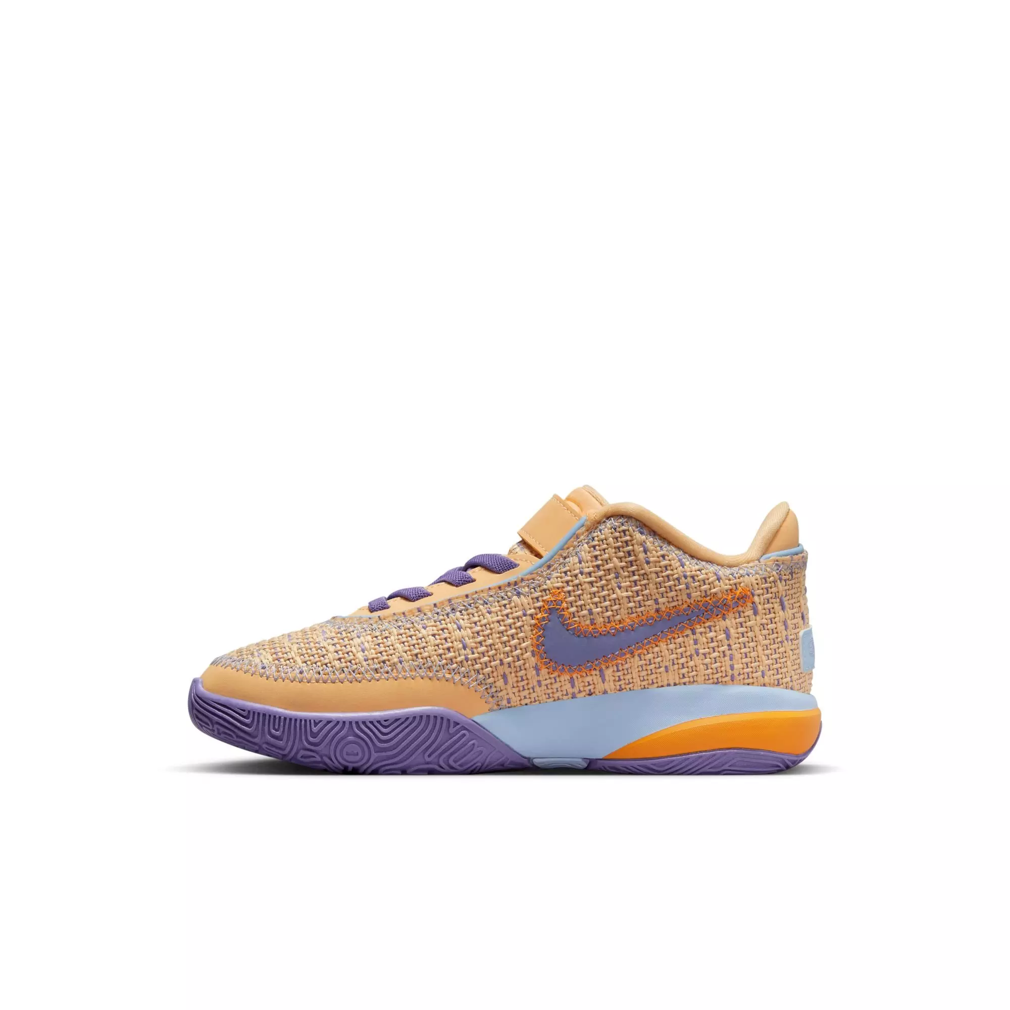 Nike LeBron XX "Summer Vibes" Preschool Kids' Basketball Shoe - Celestial Gold/Multi/Cobalt Bliss