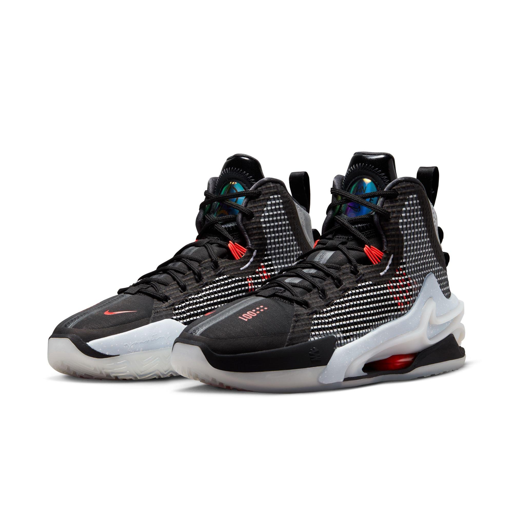 Nike Air Zoom G.T. Jump "Black/White" Men's Basketball Shoe - BLACK/WHITE/RED Thumbnail View 3