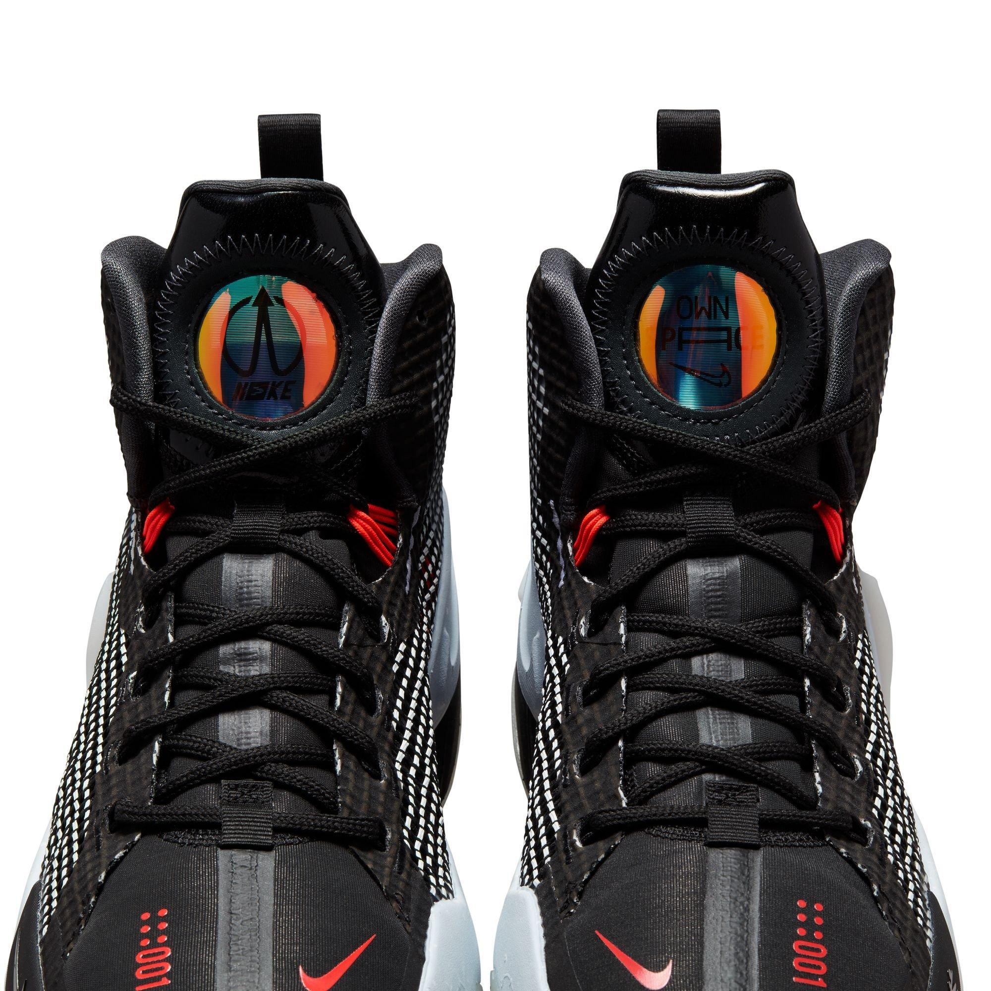 Nike Air Zoom G.T. Jump "Black/White" Men's Basketball Shoe - BLACK/WHITE/RED Thumbnail View 4
