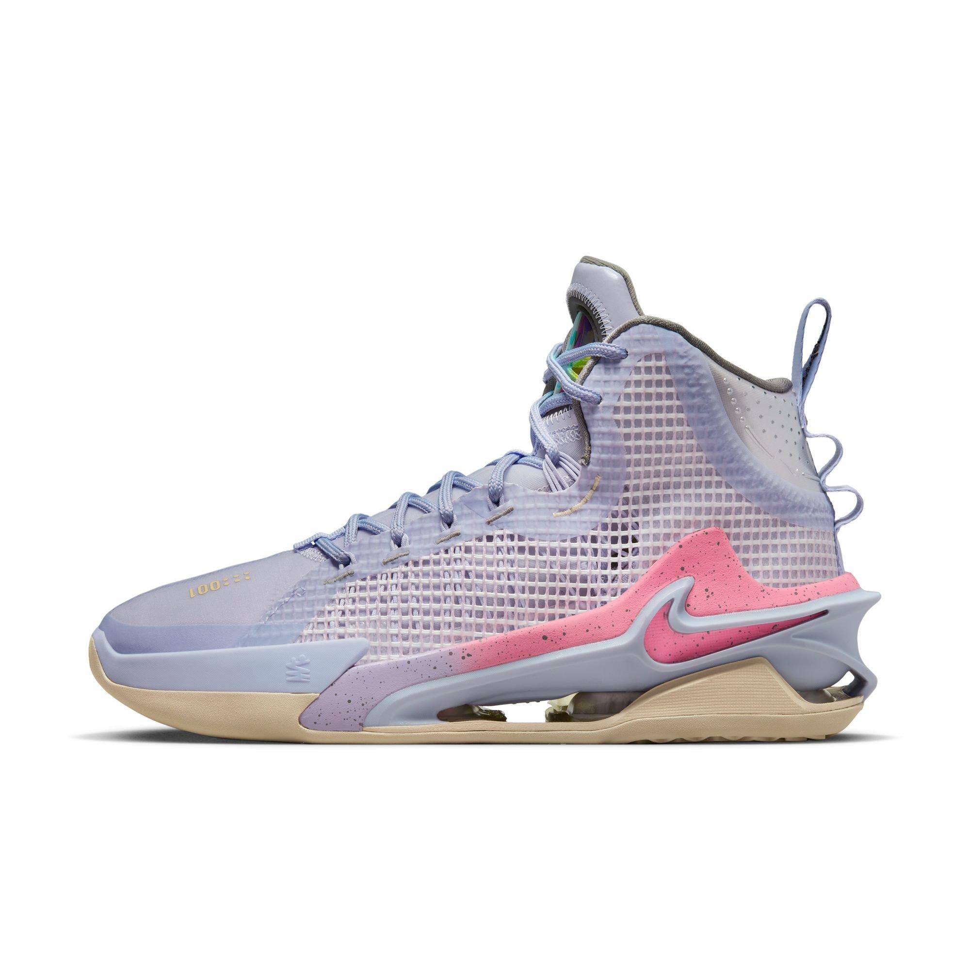 Nike Air Zoom G.T. Jump "Easter" Men's Basketball Shoe - OXYGEN PURPLE/CORAL/CHALK Thumbnail View 7