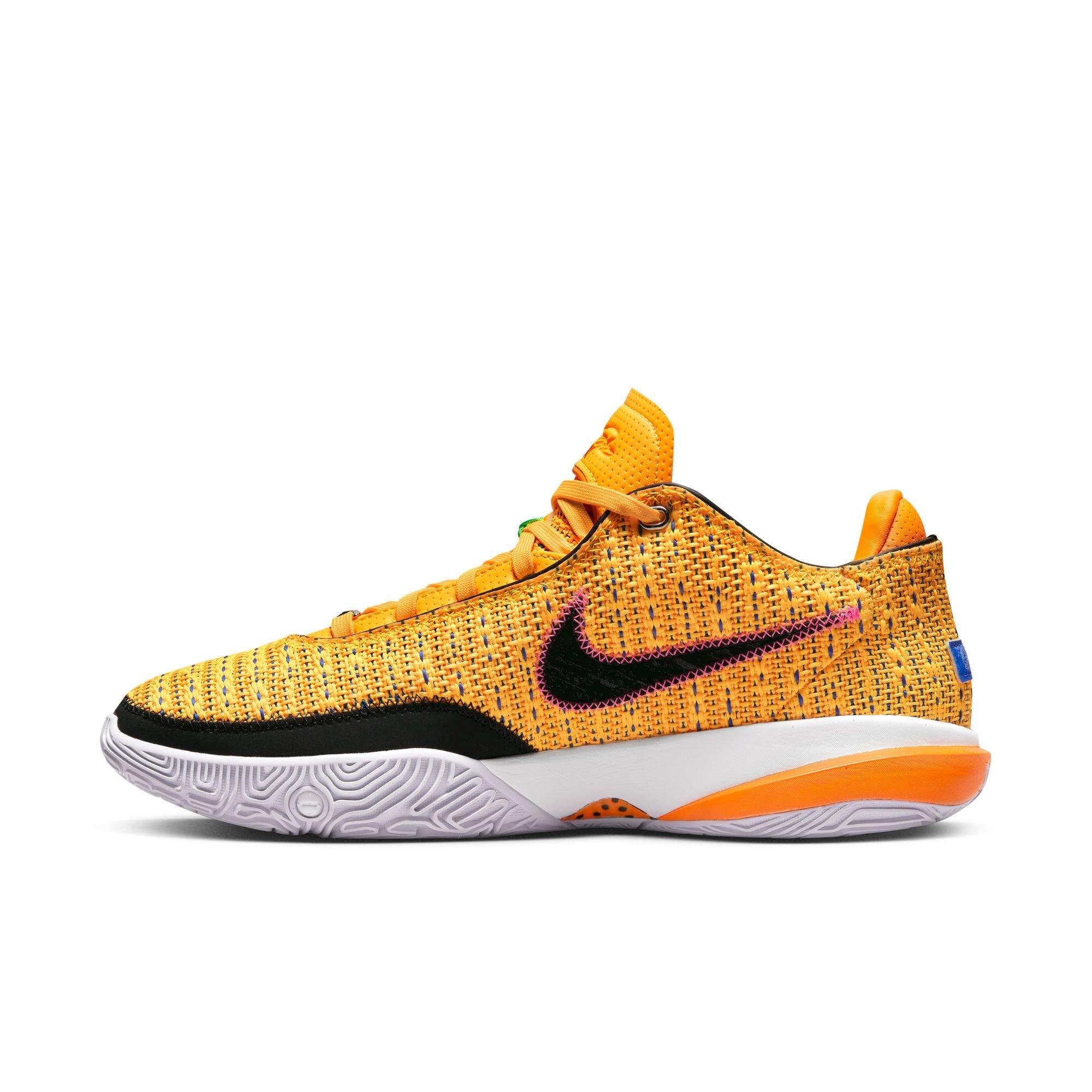 Lebron james outlet orange shoes