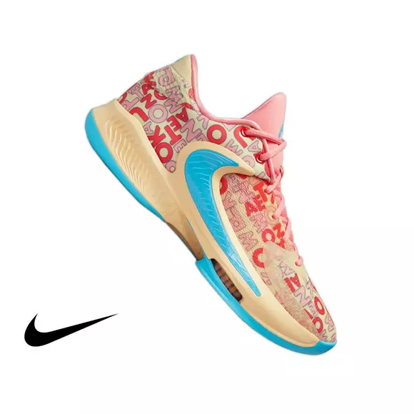 Nike Zoom Freak 4 "Pale Vanilla/Blue Lightning/Coral Chalk" Men\'s Basketball Shoe View 1