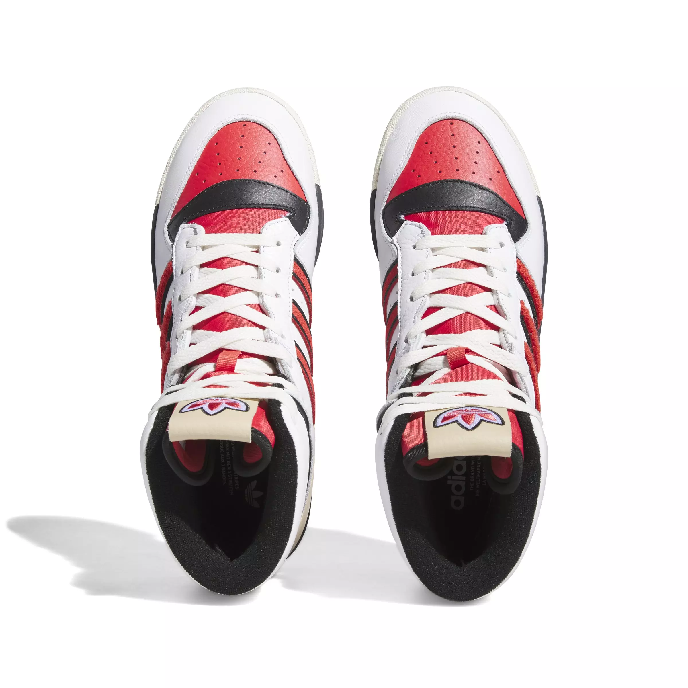 adidas Rivalry Hi "Ftwr White/Red/Core Black" Men's Shoe - WHITE/BLACK/RED