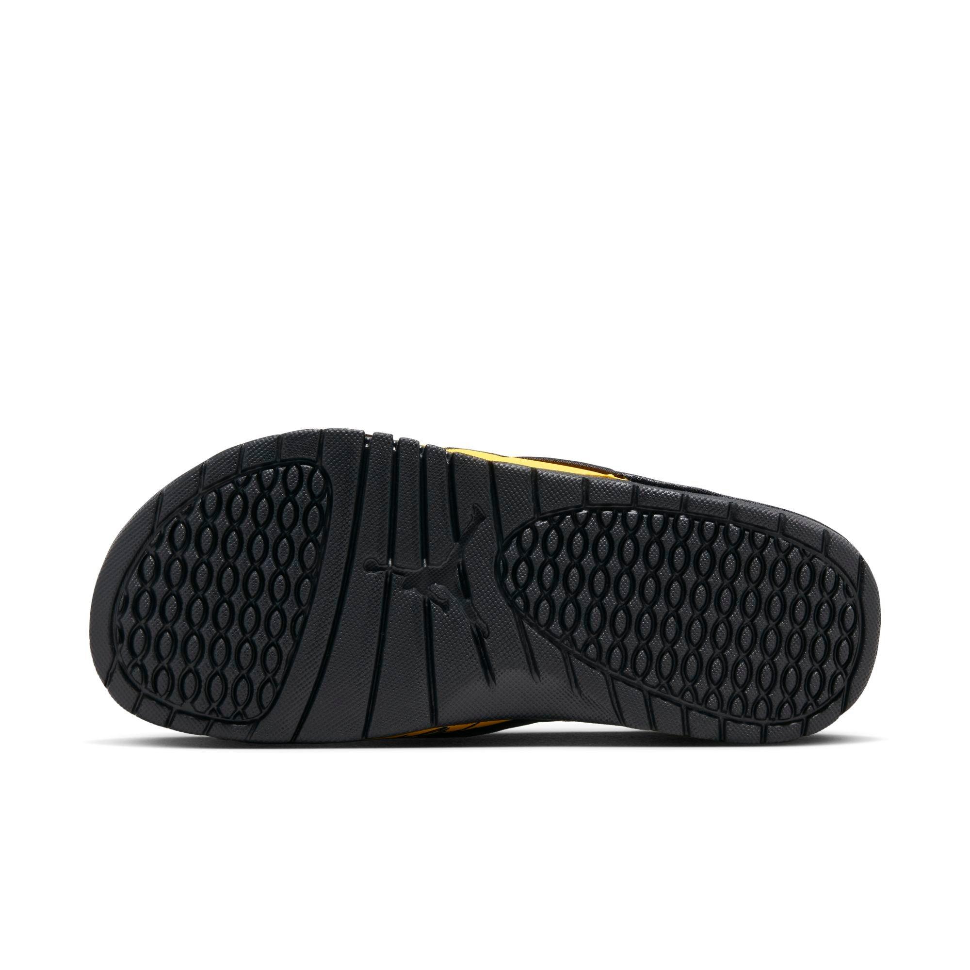 Jordan Hydro Retro IV "Black/Tour Yellow" Men's Slide - BLACK/YELLOW Thumbnail View 3