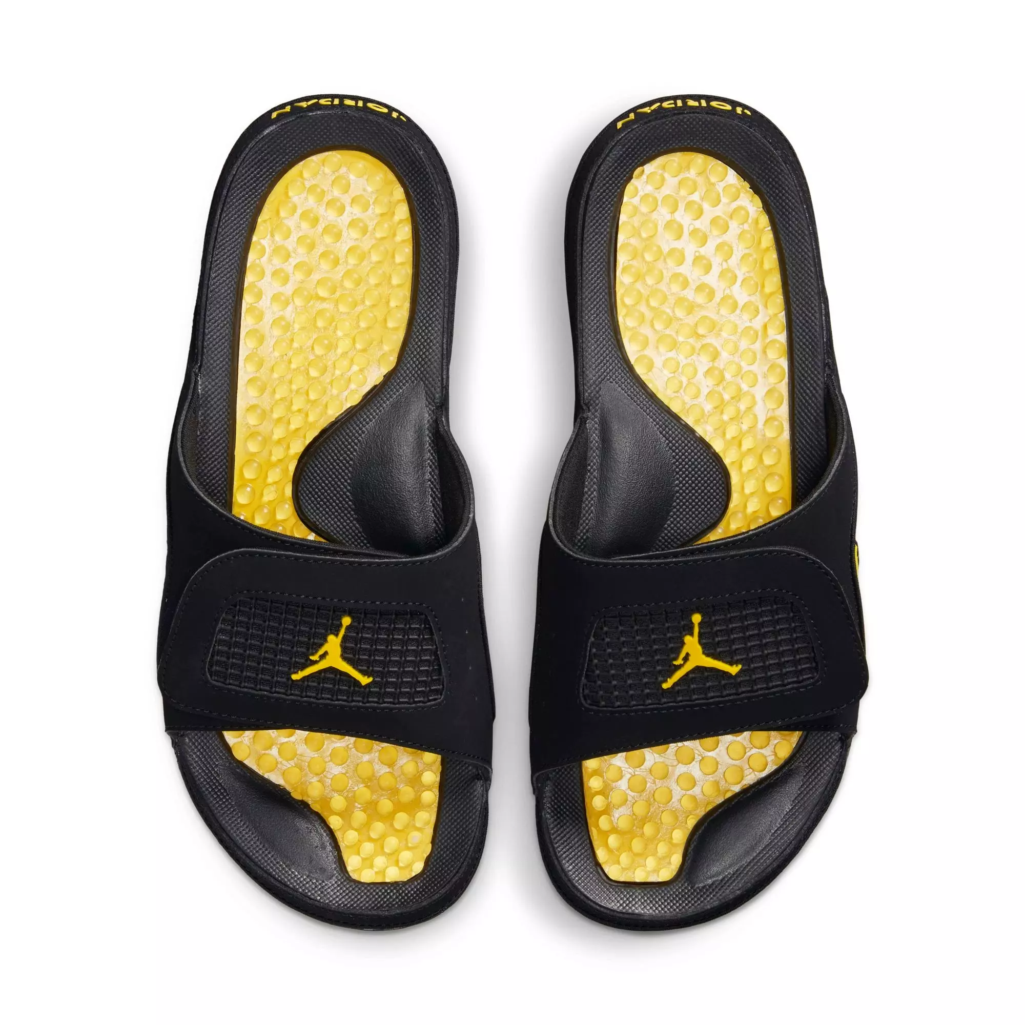 Jordan Hydro Retro IV "Black/Tour Yellow" Men's Slide - BLACK/YELLOW