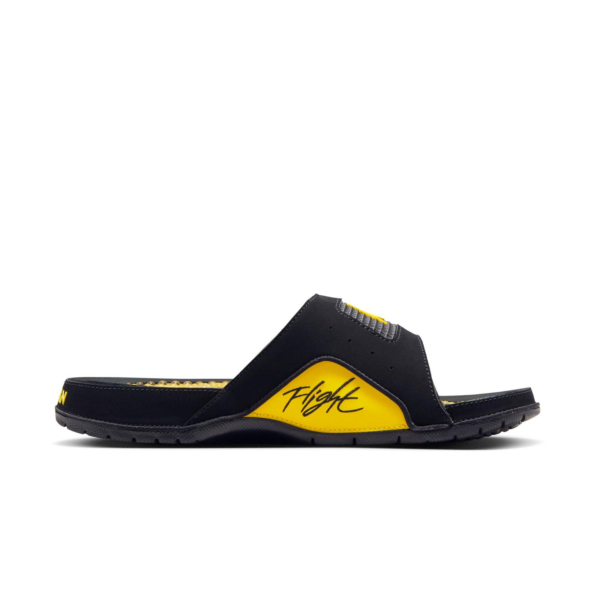 Jordan Hydro Retro IV "Black/Tour Yellow" Men's Slide - BLACK/YELLOW Thumbnail View 2