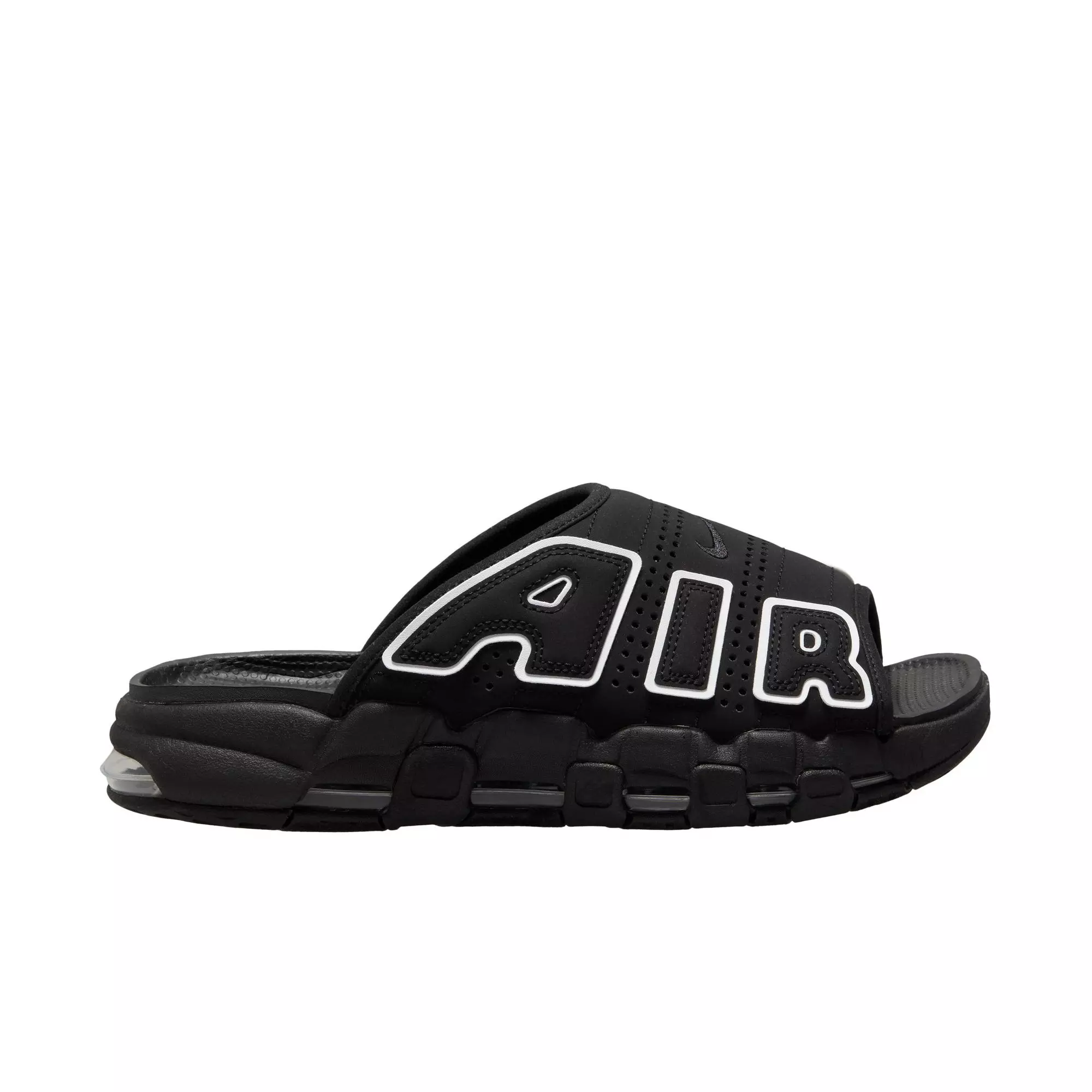 Nike Air More Uptempo "Black/White/Clear" Men's Slide - BLACK/WHITE