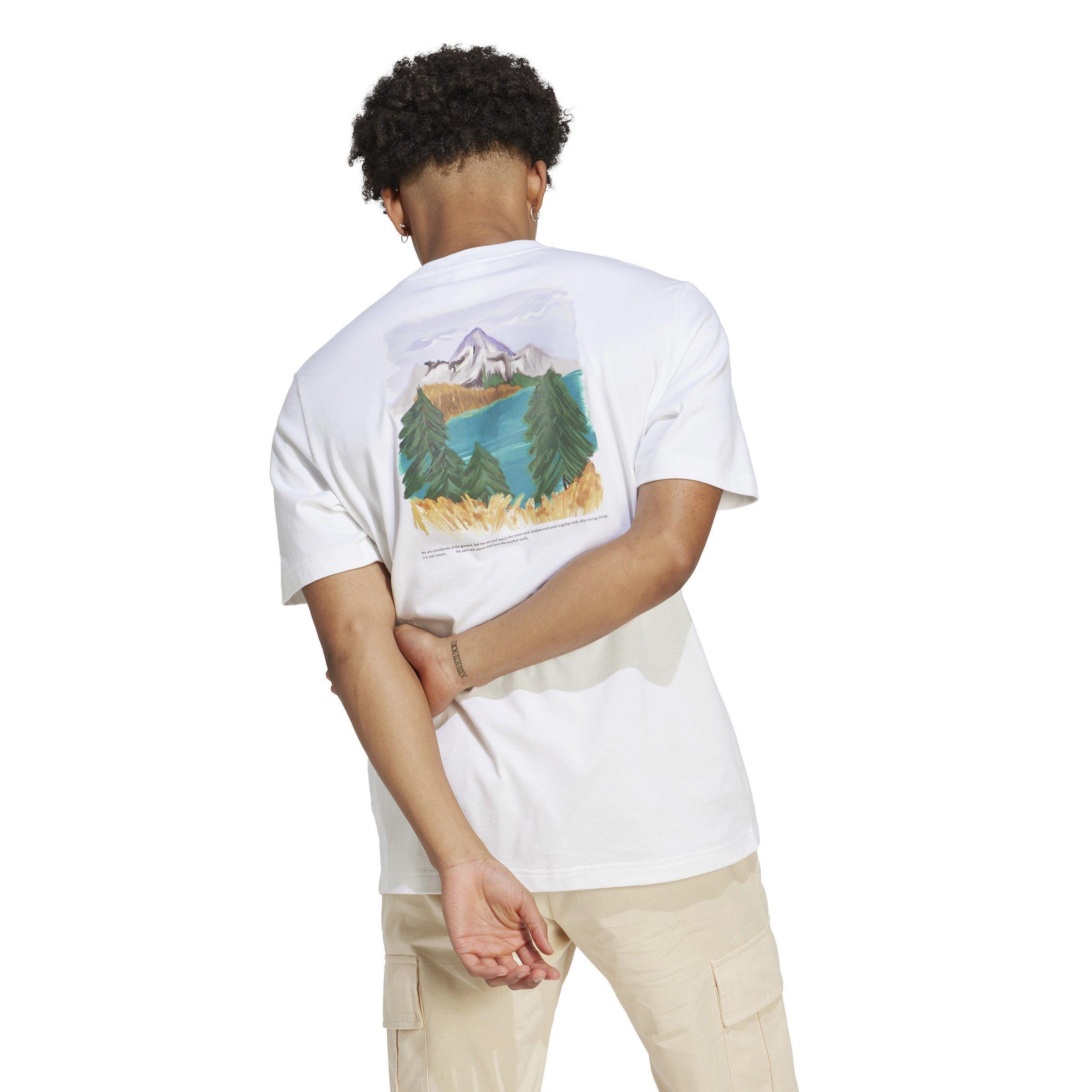adidas Men's Adventure Graphic Tee-White - WHITE Thumbnail View 2
