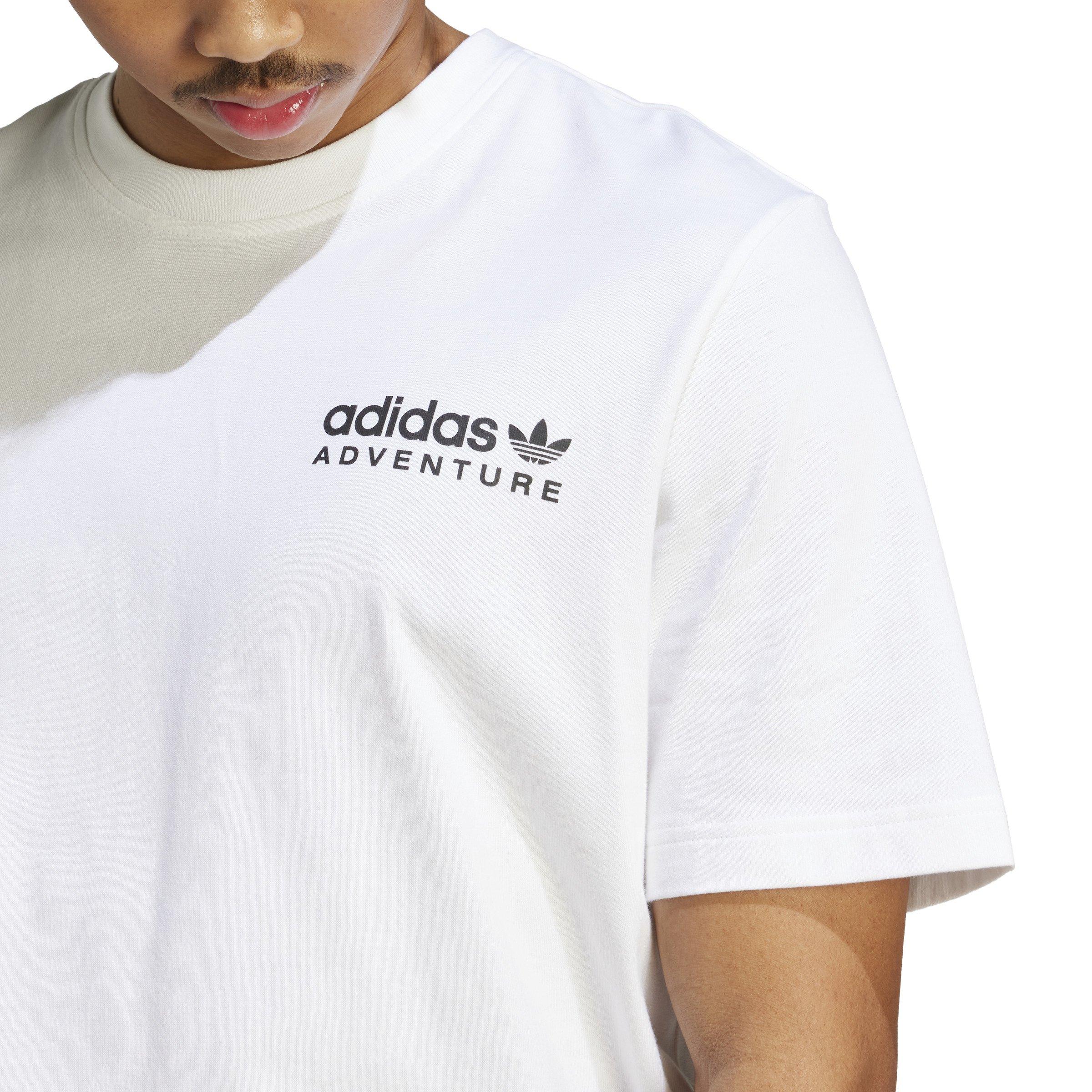 adidas Men's Adventure Graphic Tee-White - WHITE Thumbnail View 4