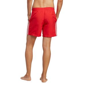 adidas Men's Trefoil 3-Stripe Swim Shorts-Red/White