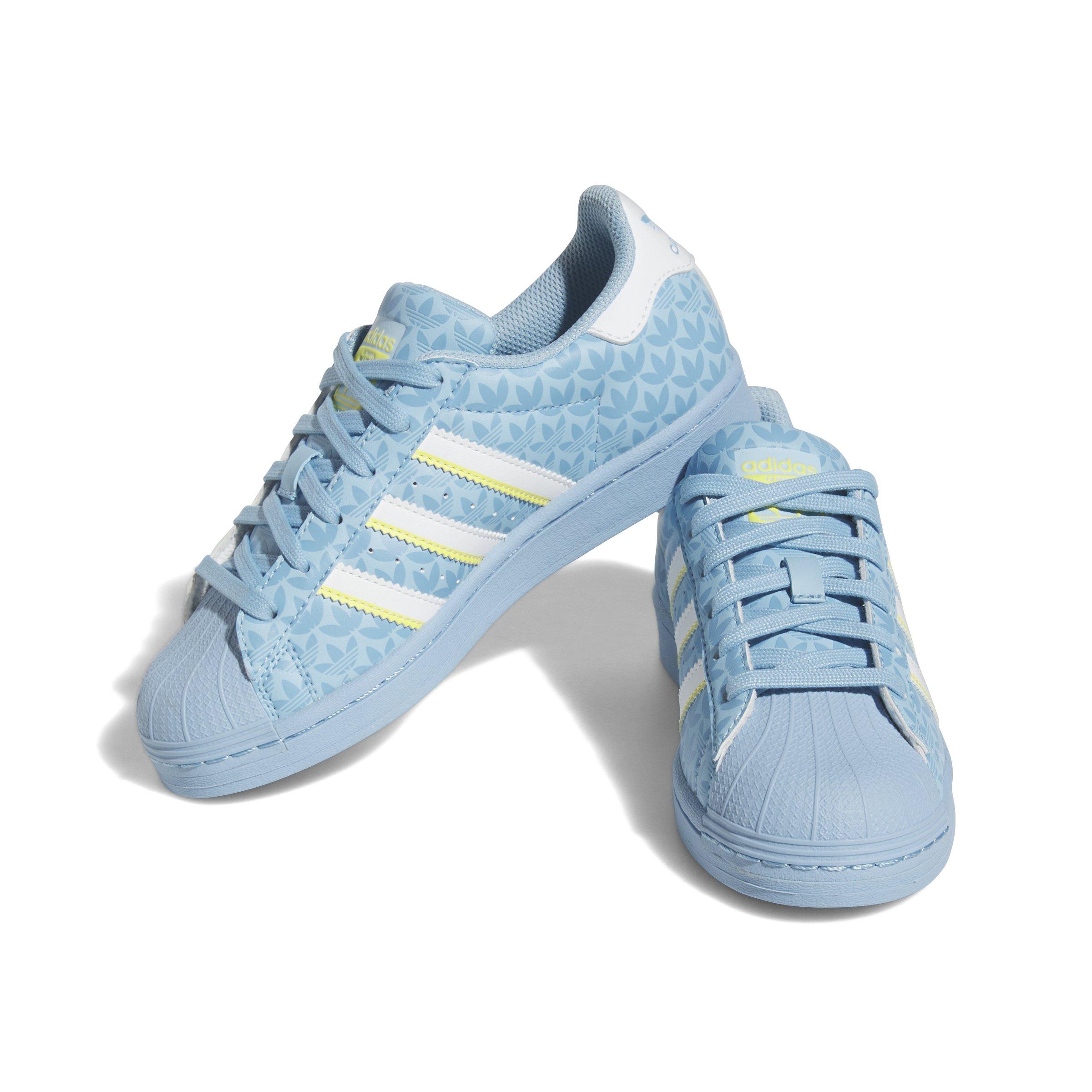adidas Superstar "Blue/Volt/White" Boys' Shoe