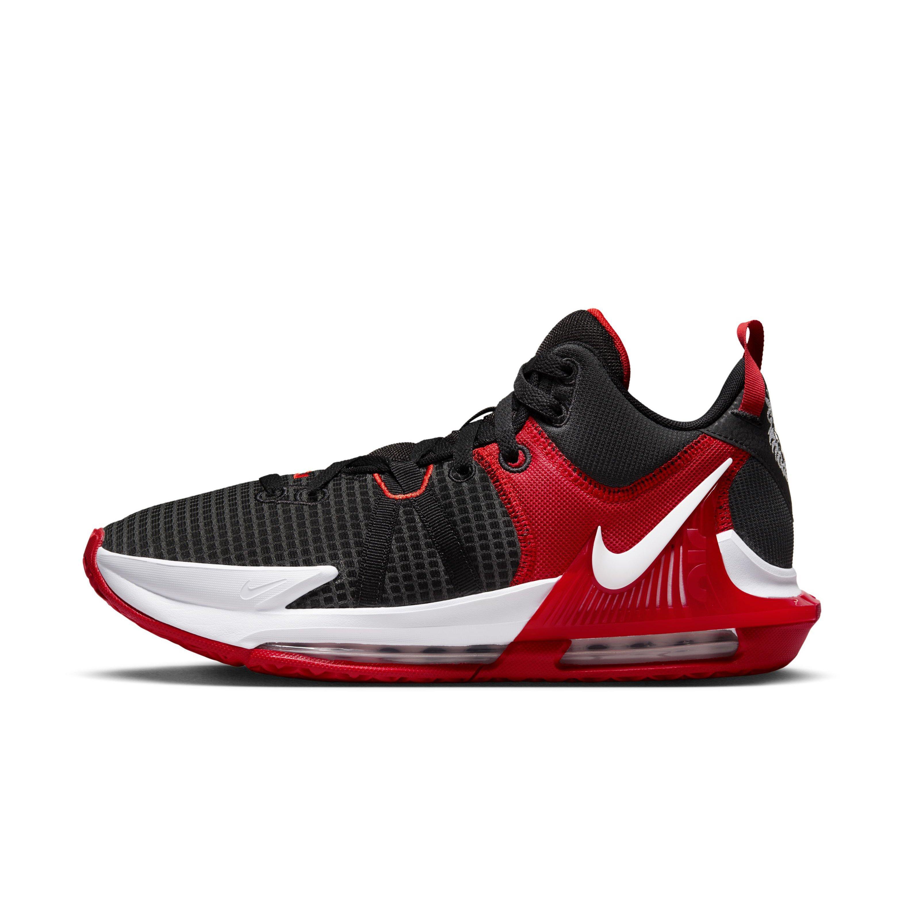 Nike LeBron Witness 7 "Black/University Red/White" Men's Basketball Shoe - BLACK/WHITE/RED Thumbnail View 2