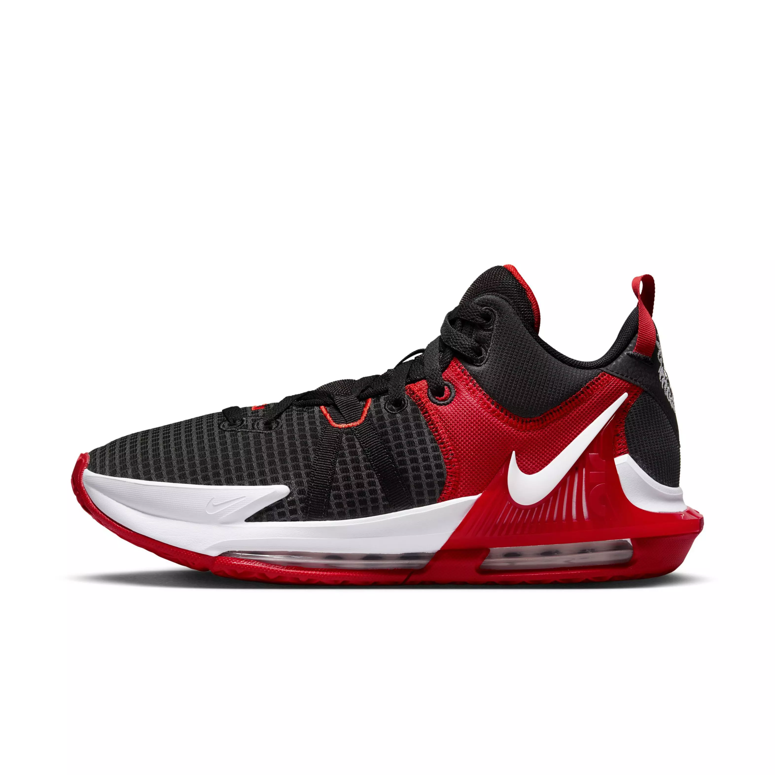 Nike LeBron Witness 7 "Black/University Red/White" Men's Basketball Shoe - BLACK/WHITE/RED