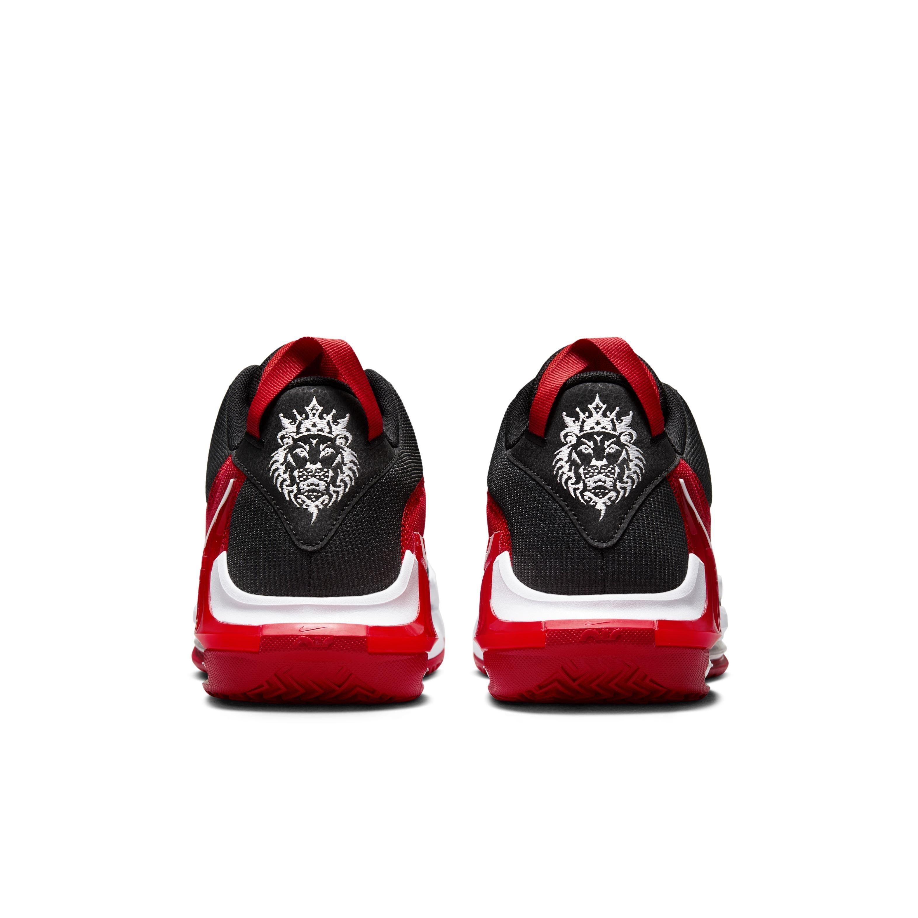 Nike LeBron Witness 7 "Black/University Red/White" Men's Basketball Shoe - BLACK/WHITE/RED Thumbnail View 5