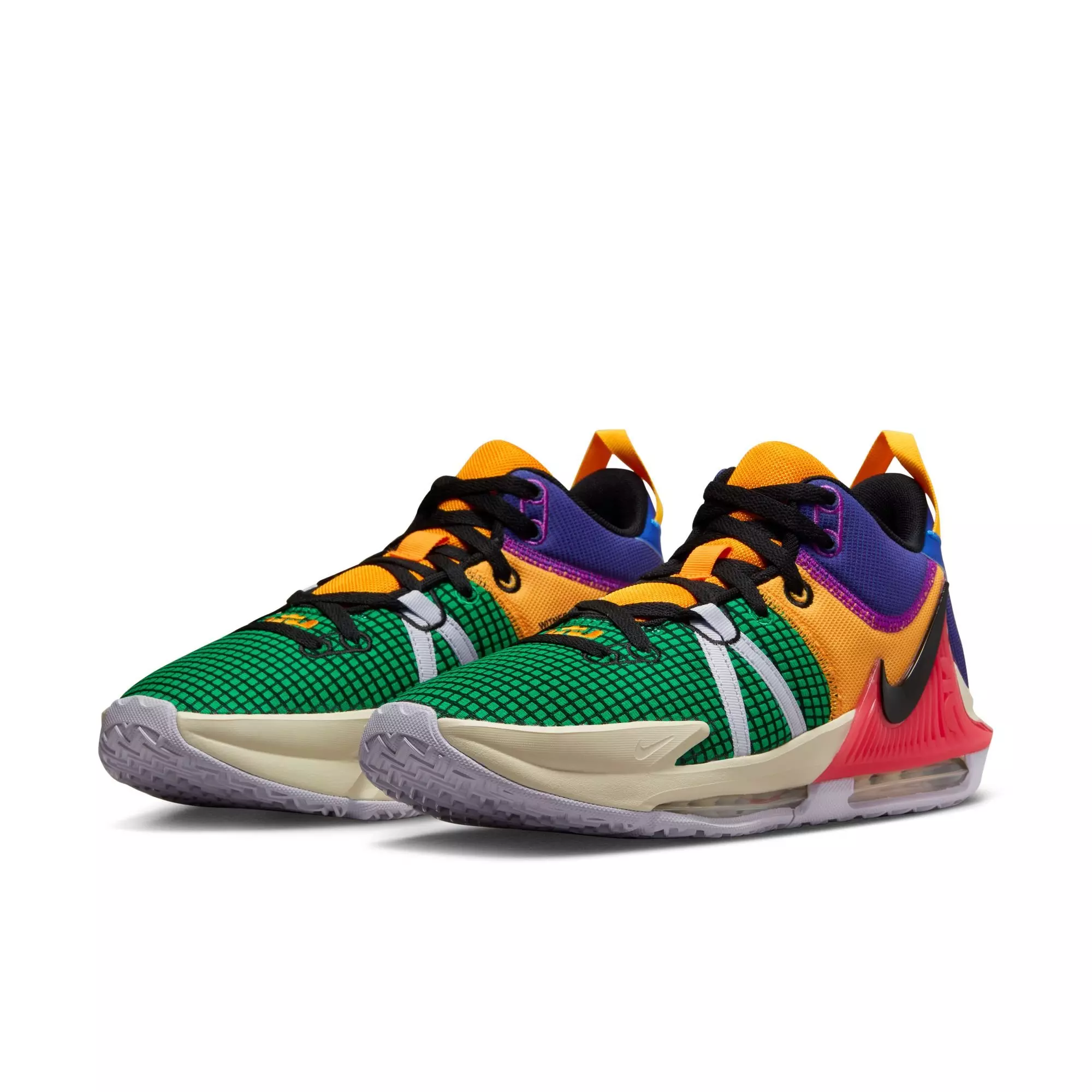 Nike LeBron Witness 7 "Vivid Purple/Black-Sea Coral" Men's Basketball Shoe - PURPLE/BLACK