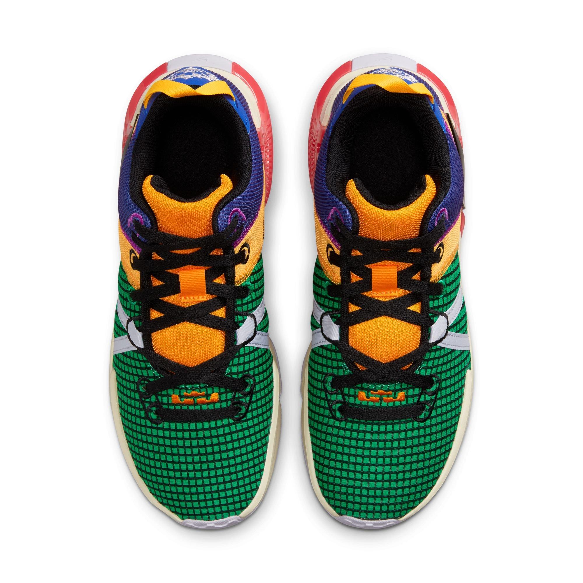 Nike LeBron Witness 7 "Vivid Purple/Black-Sea Coral" Men's Basketball Shoe - PURPLE/BLACK Thumbnail View 6