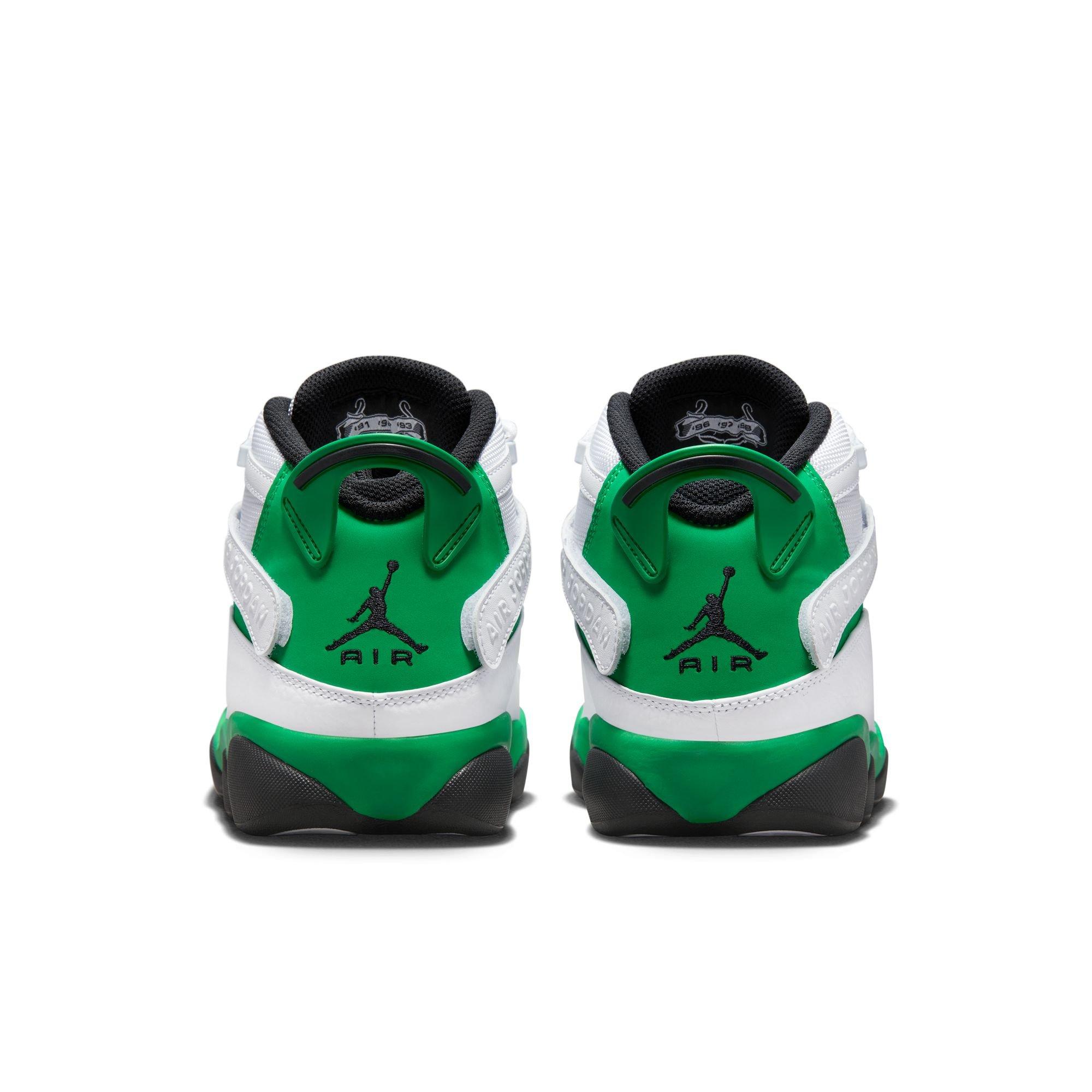 Jordan 6 Rings "White/Lucky Green/Black" Men's Shoe - WHITE/GREEN Thumbnail View 3