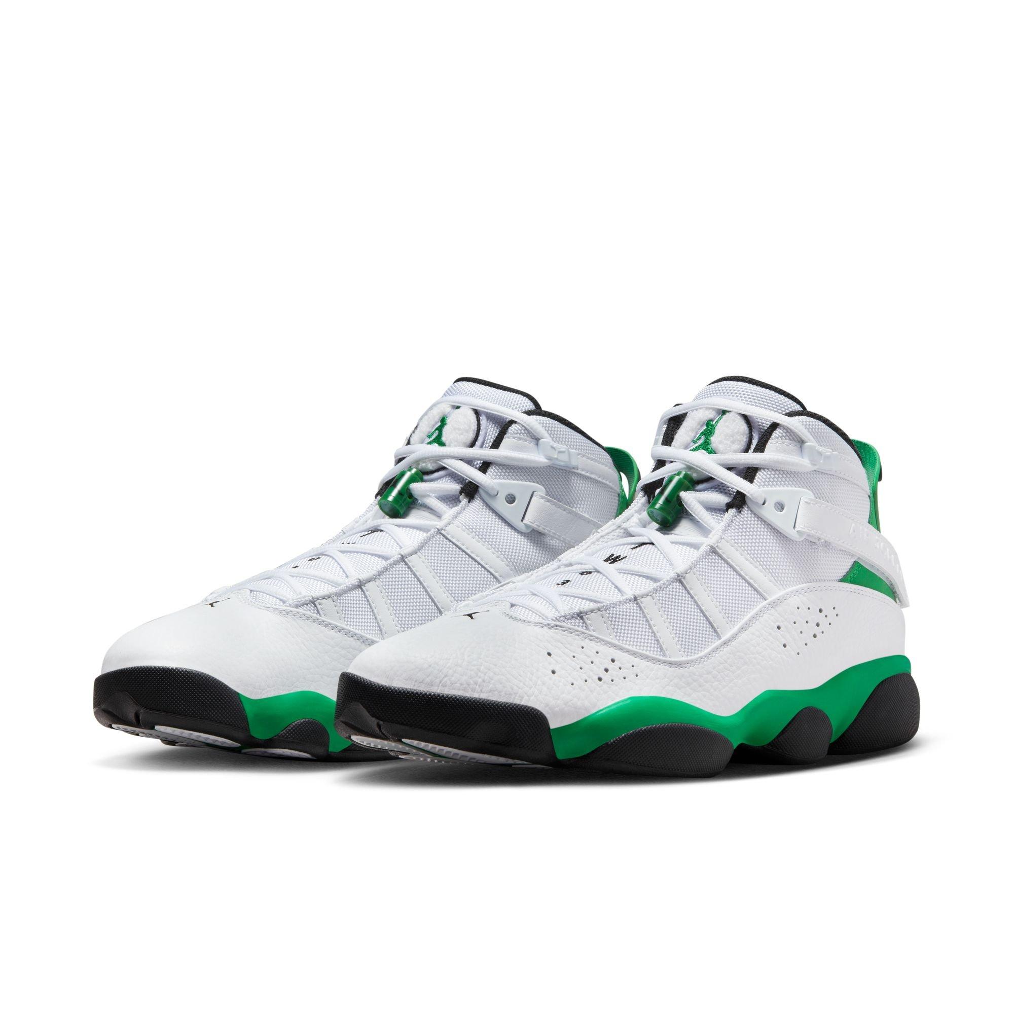 Jordan 6 Rings "White/Lucky Green/Black" Men's Shoe - WHITE/GREEN Thumbnail View 4