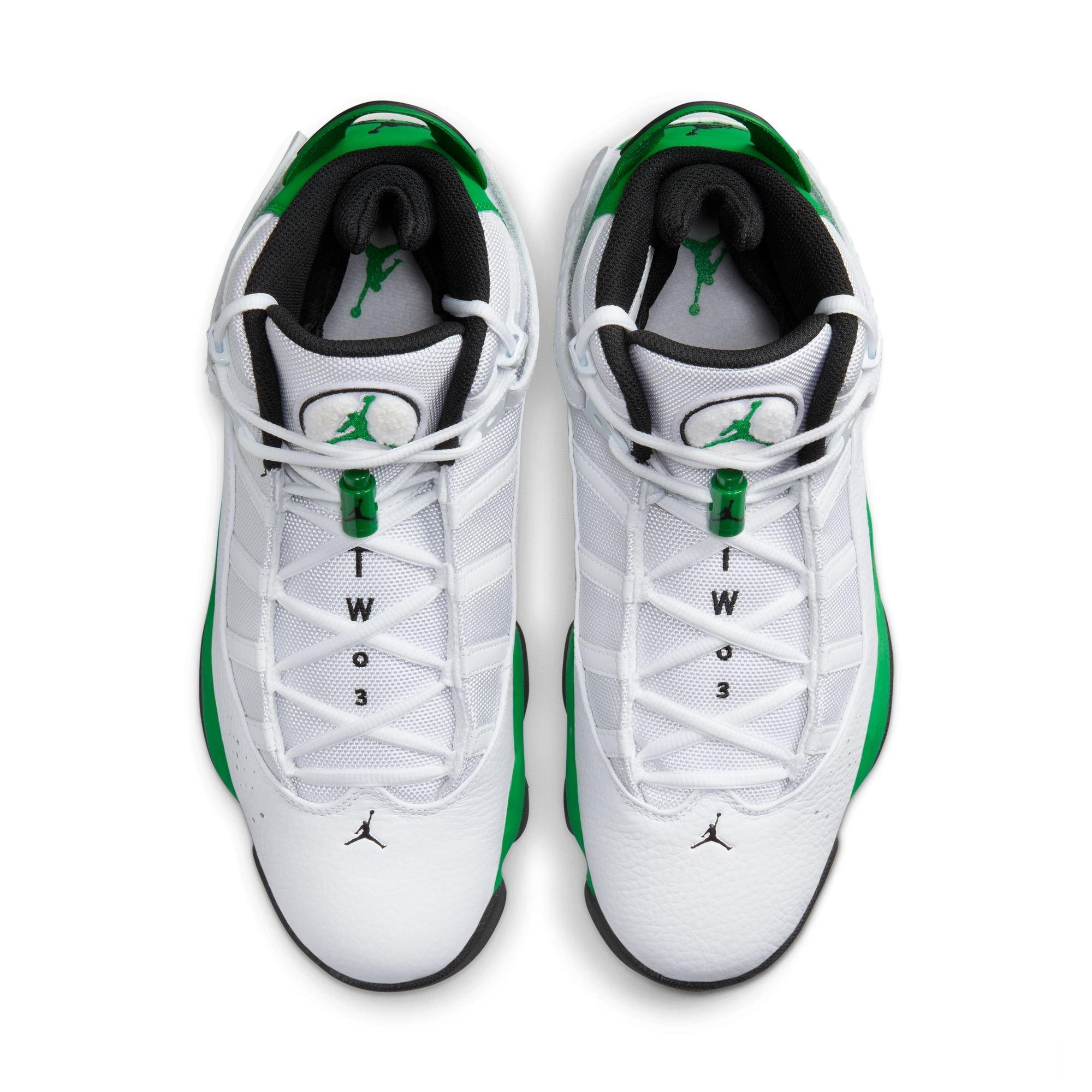 Jordan 6 Rings White Black Green (GS)