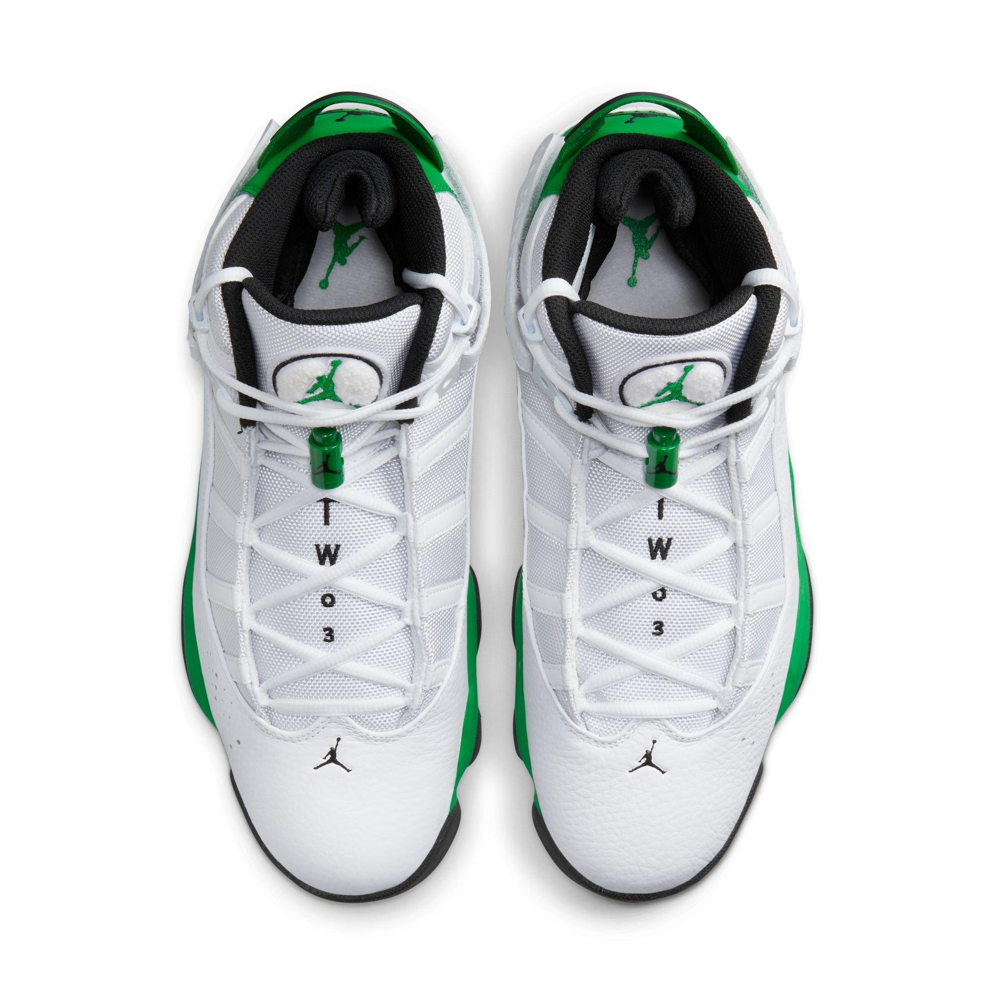 Jordan 6 Rings "White/Lucky Green/Black" Men's Shoe - WHITE/GREEN Thumbnail View 5