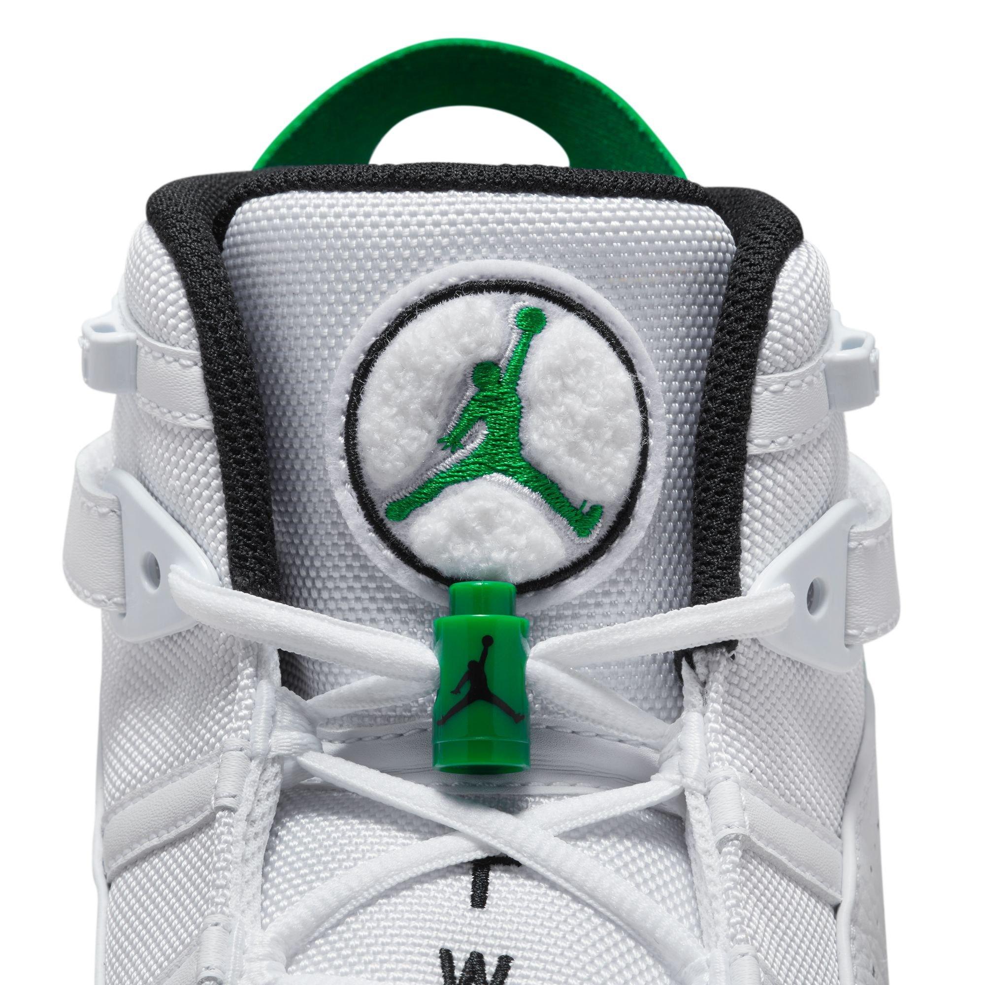 Jordan 6 Rings "White/Lucky Green/Black" Men's Shoe - WHITE/GREEN Thumbnail View 9