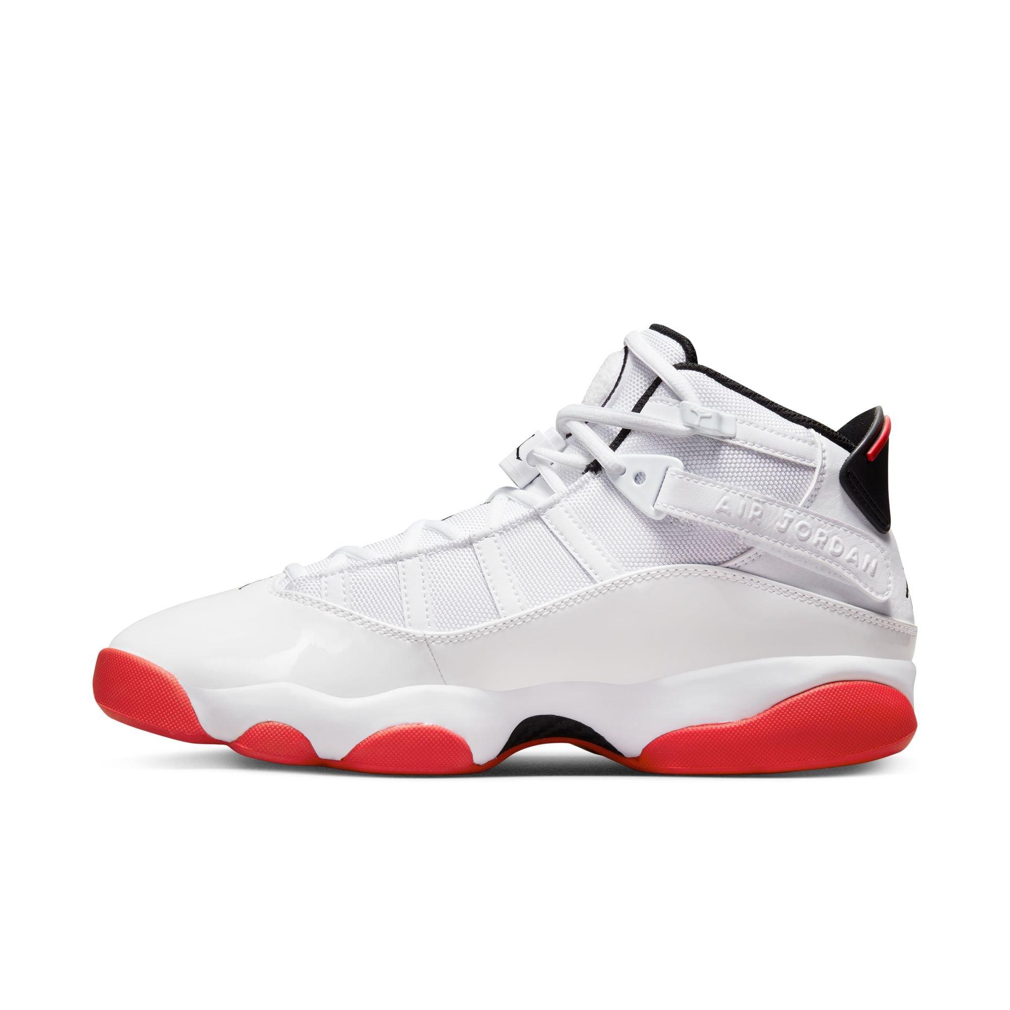 Jordan 6 Rings "White/University Red/Black" Men's Shoe - WHITE/RED/BLACK Thumbnail View 3